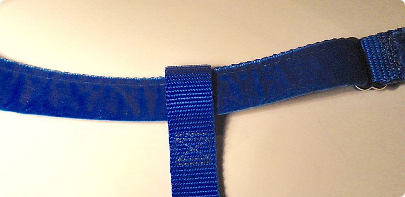 Velvet wrap on belly strap