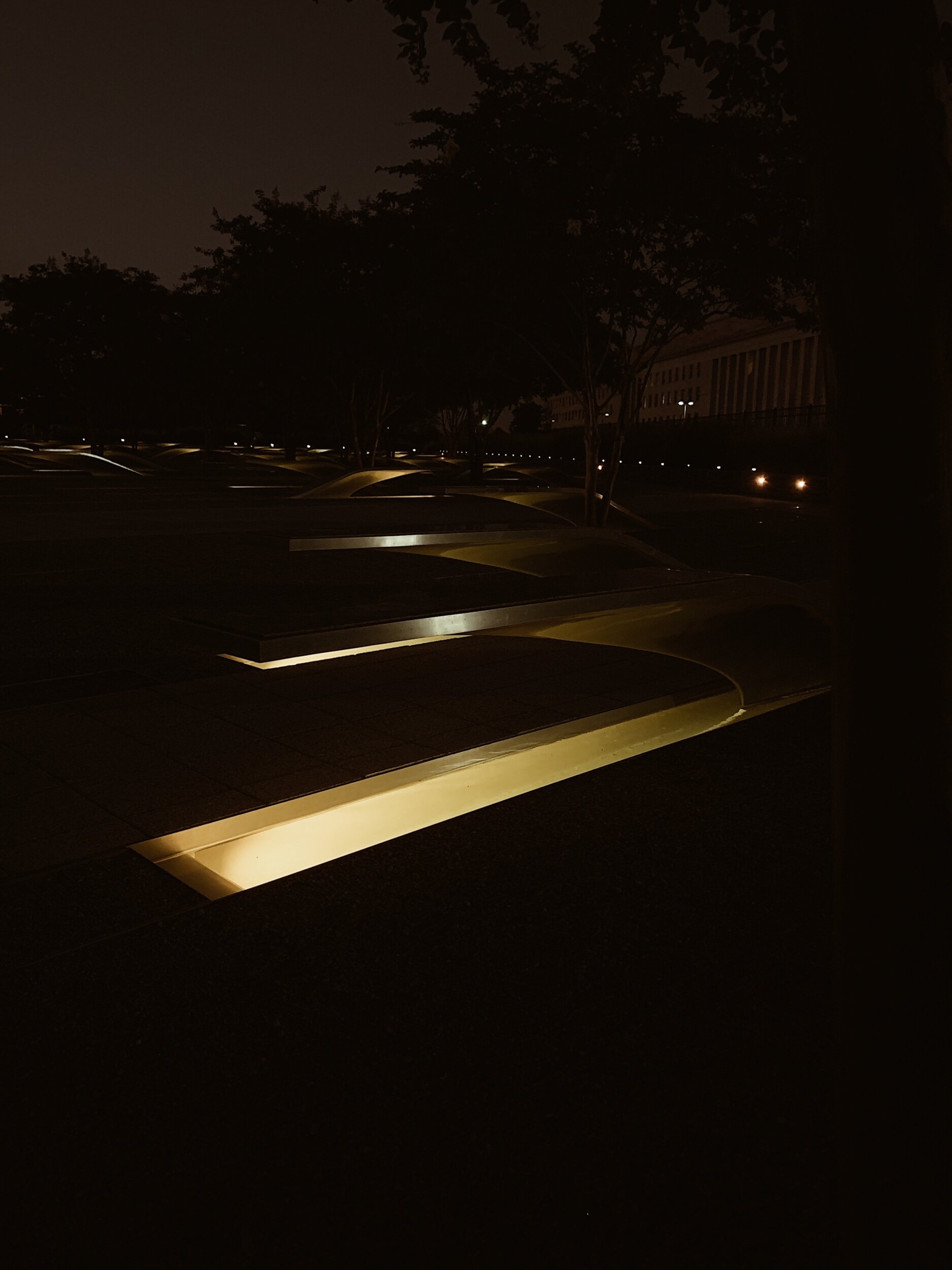 Individual bench and pool for each victim