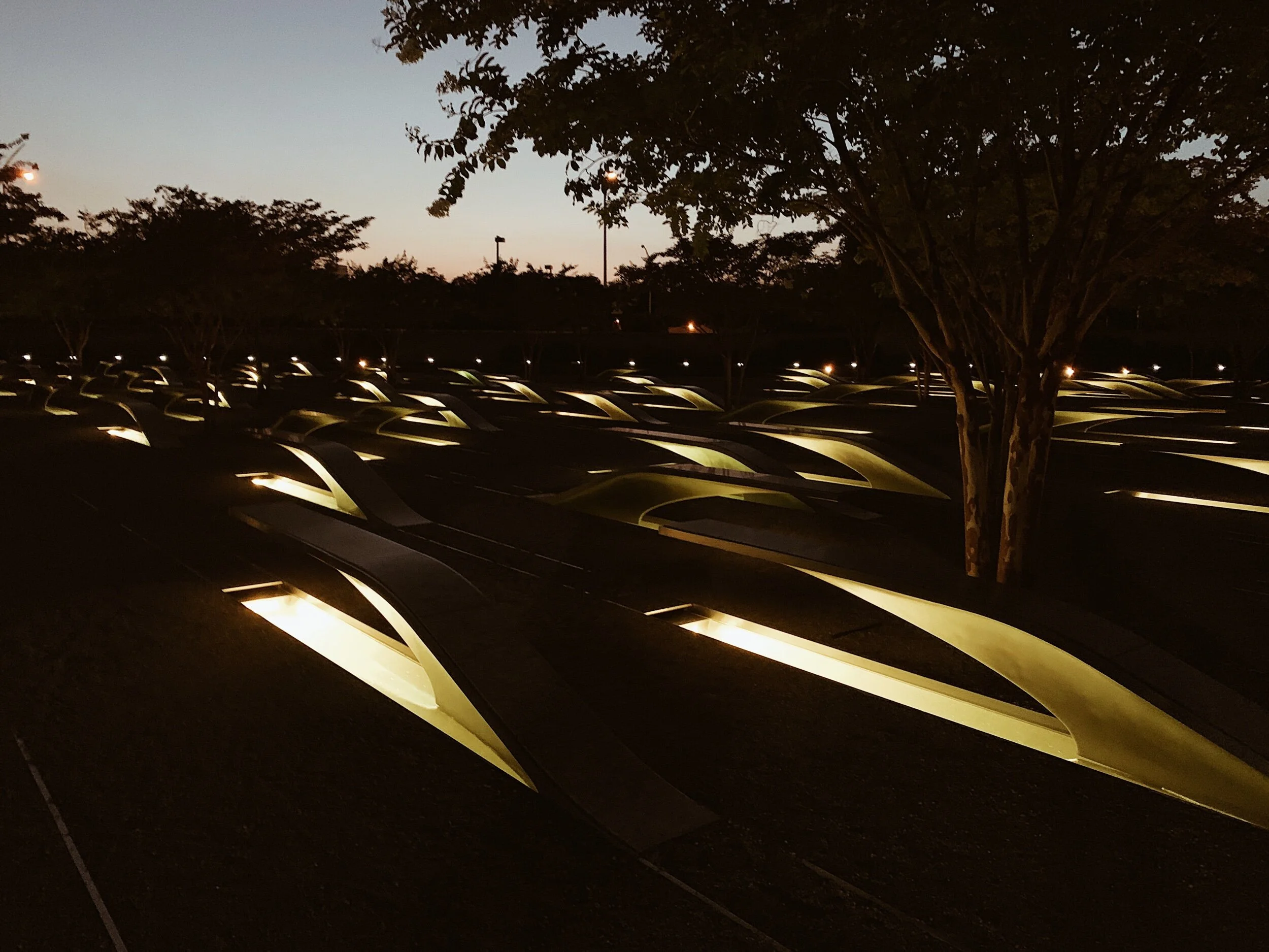 Mass of benches and pools for each victim