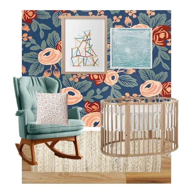 Bold wallpaper nursery