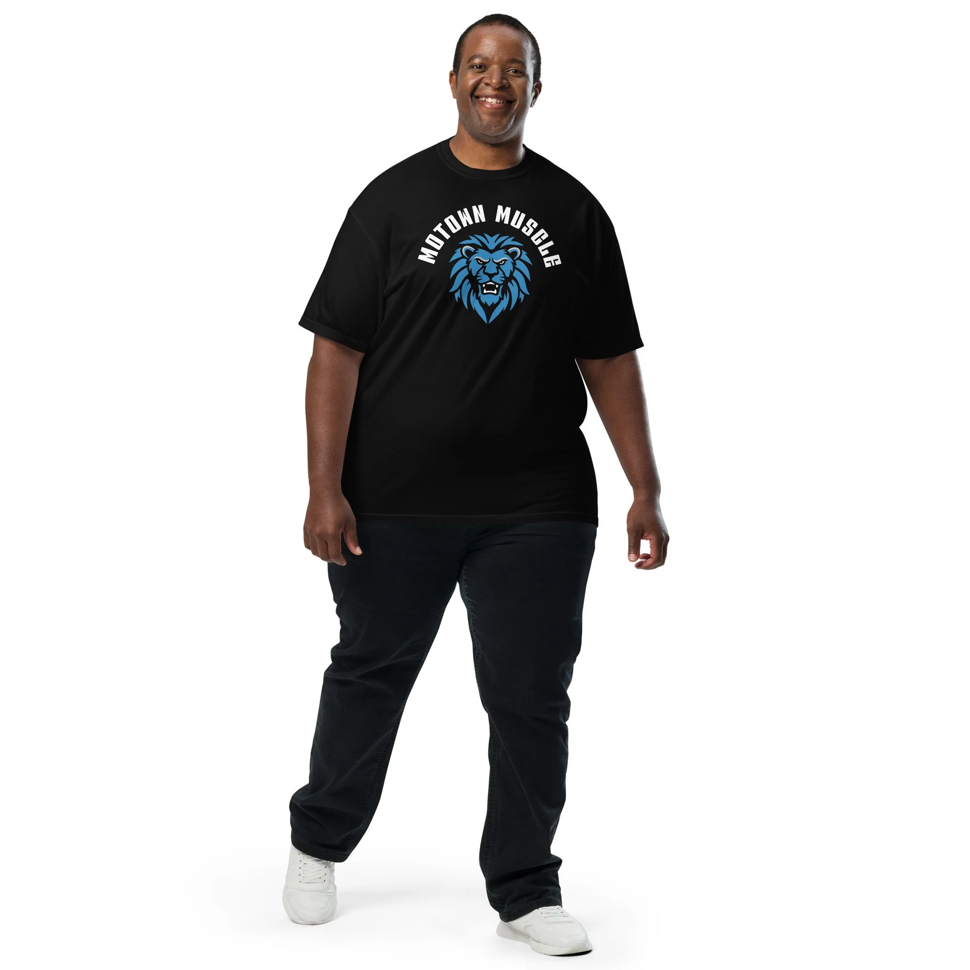 Motown Muscle Rocker Heavyweight T-shirt Black/Blue/White