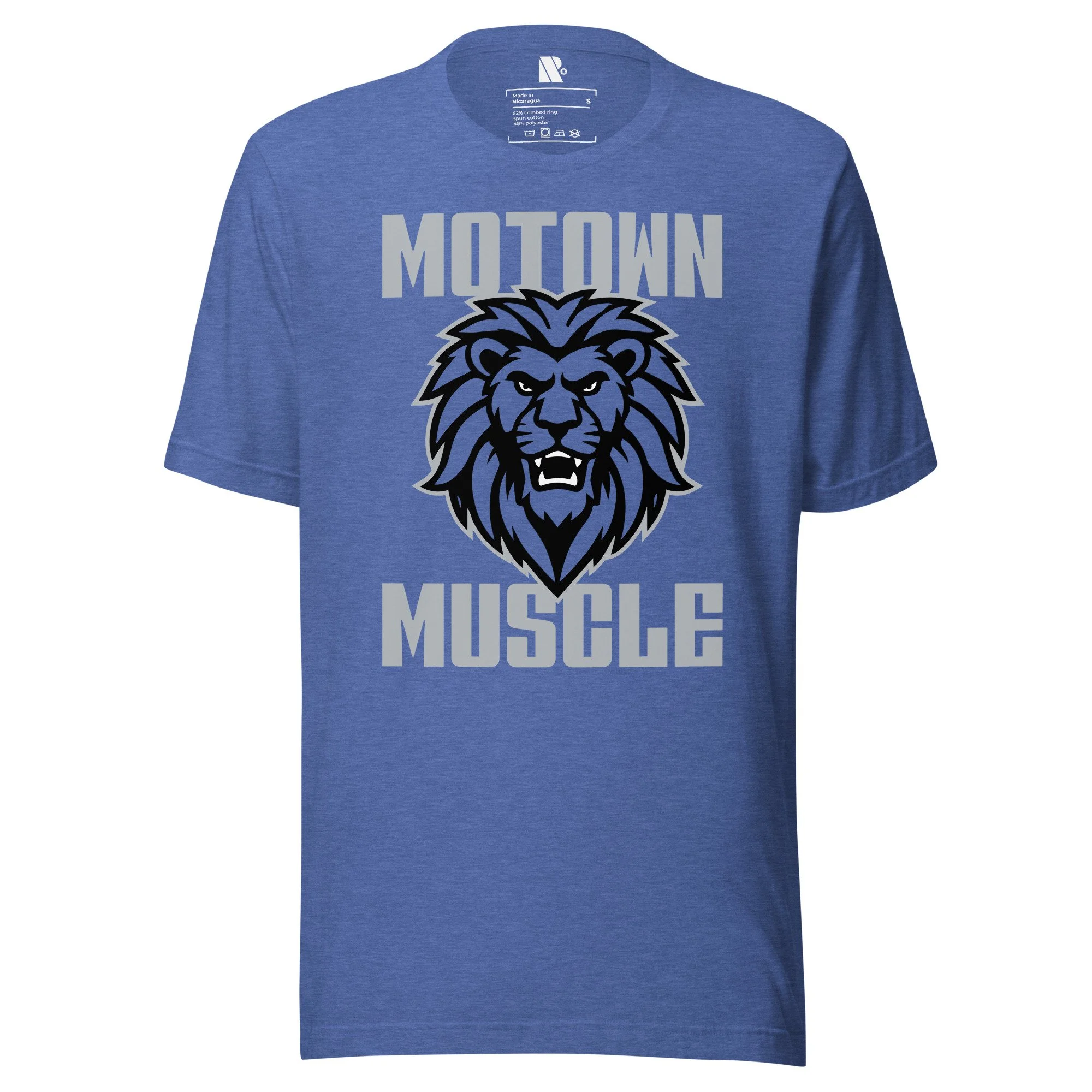 Motown Muscle Stacked T-shirt Heather Blue