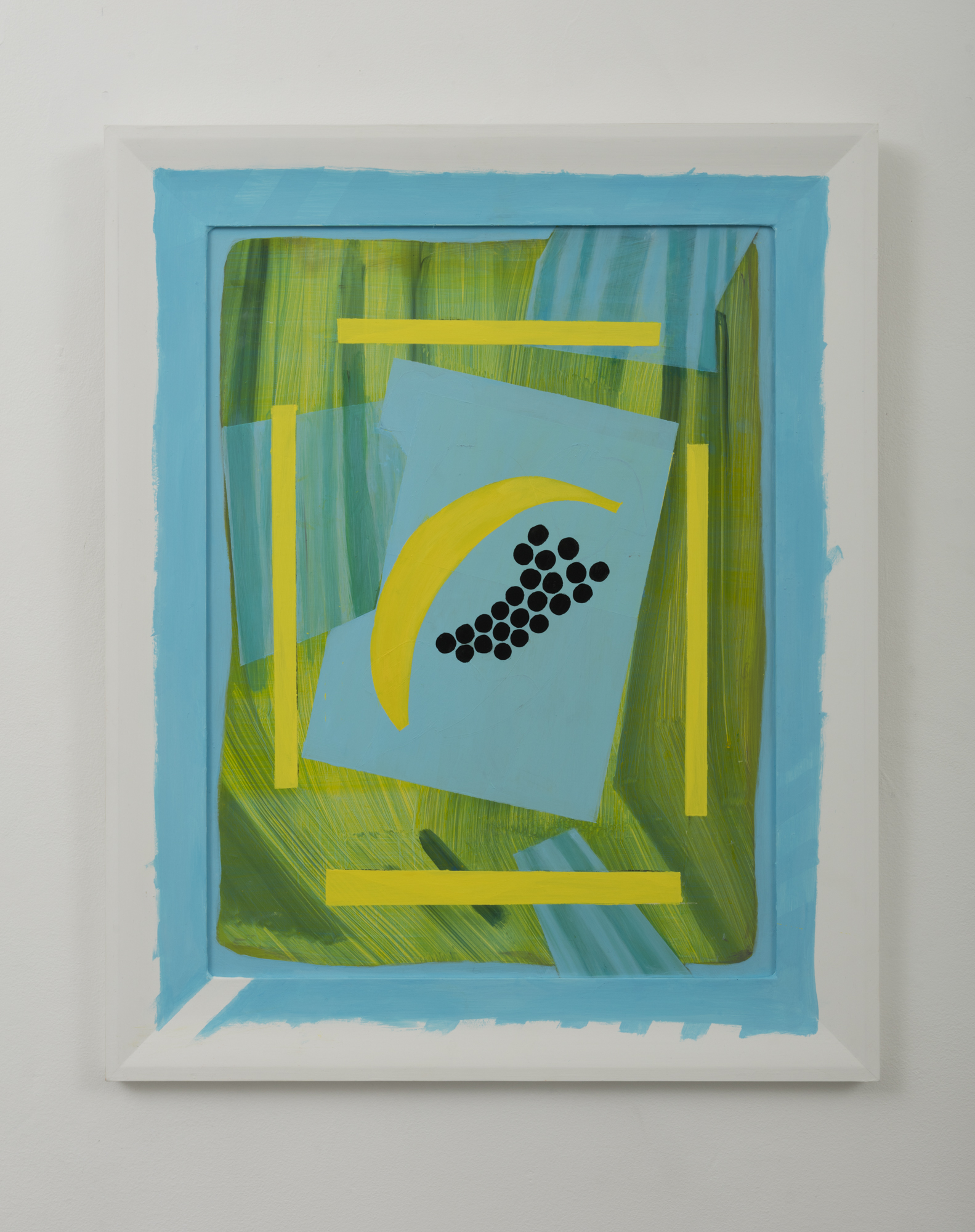 Saskia Leek Couch News #1 2016 Oil on aluminium 580 x 470mm