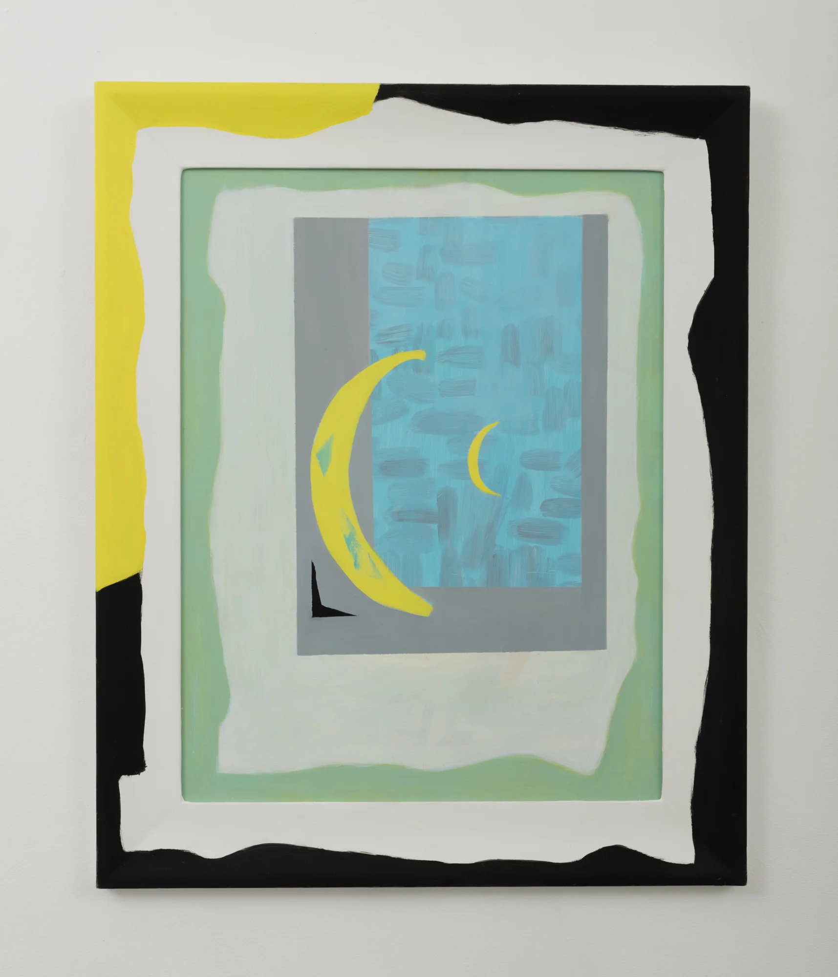 Saskia Leek Couch News #3 2016 Oil on aluminium 580 x 470mm
