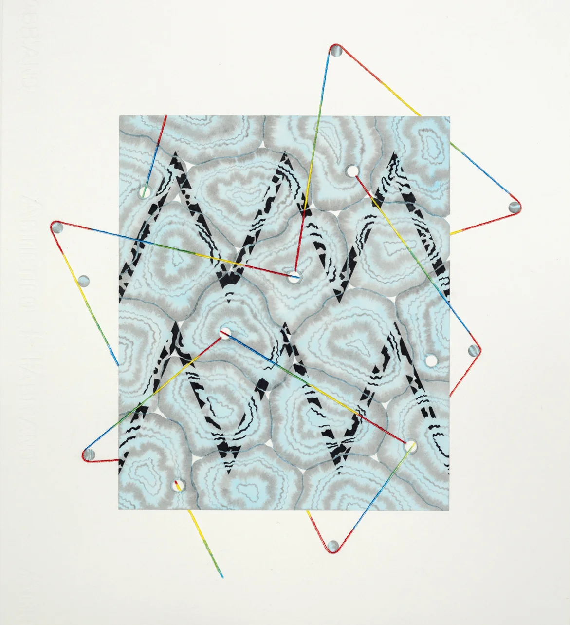 Georgie Hill Circle remains 2016 Watercolour on paper with incisions 422 x 385mm