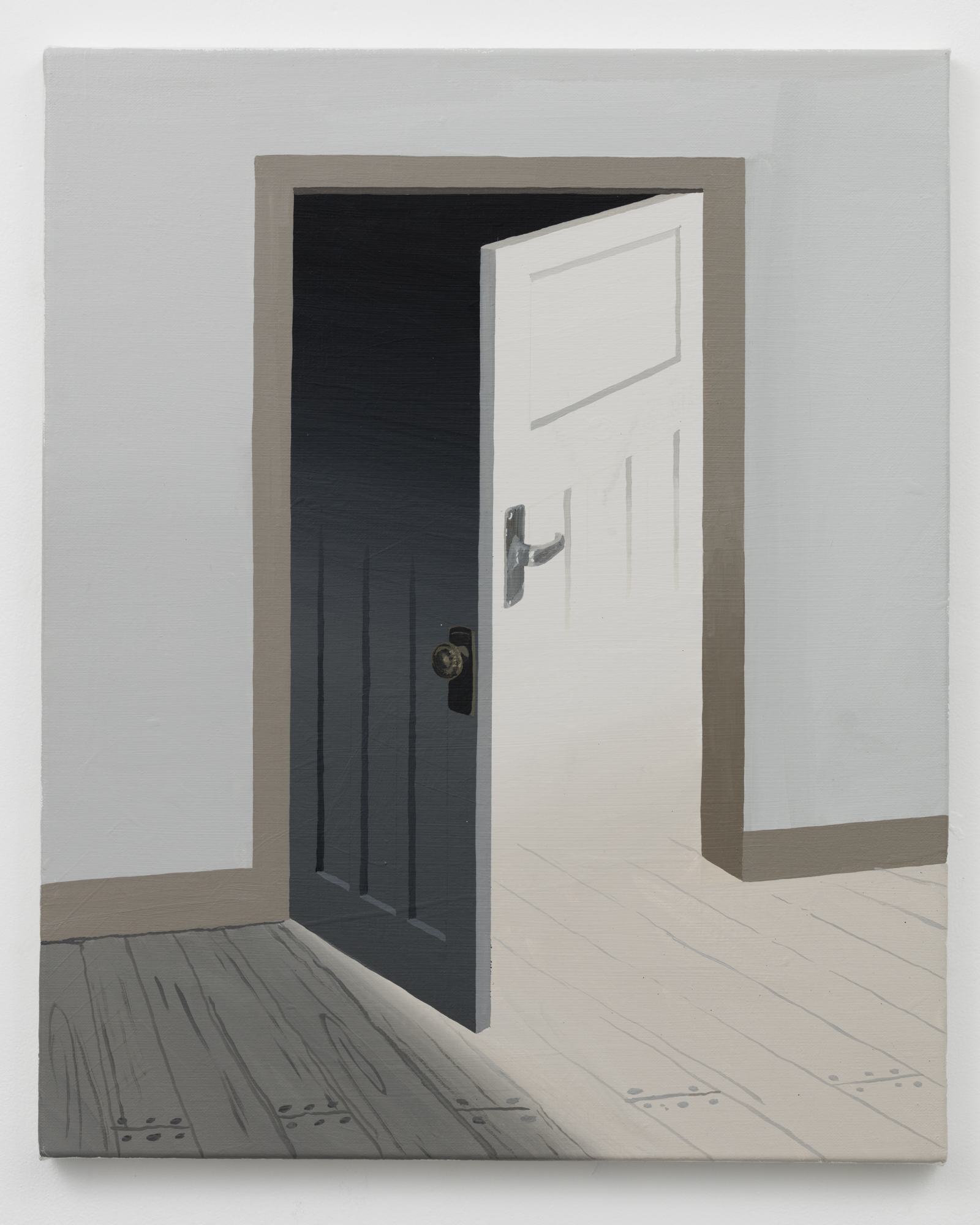 Julian Hooper Inevitable conclusion 2016 Acrylic on linen 550 x 450mm