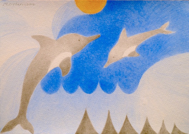 Michael Harrison Across the Gulf 2016 Acrylic on paper 210 x 297mm