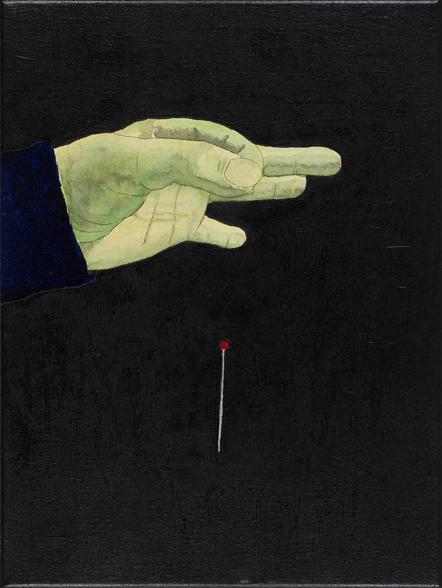 Your opinions 2016 oil, watercolour and coloured pencil on linen 400 x 300mm