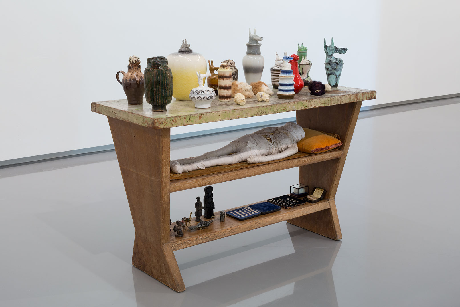Traveller's Collection 2003 mixed media 910 x 1530 x 610mm ( Jealous Saboteurs , MUMA, Melbourne, 2016)