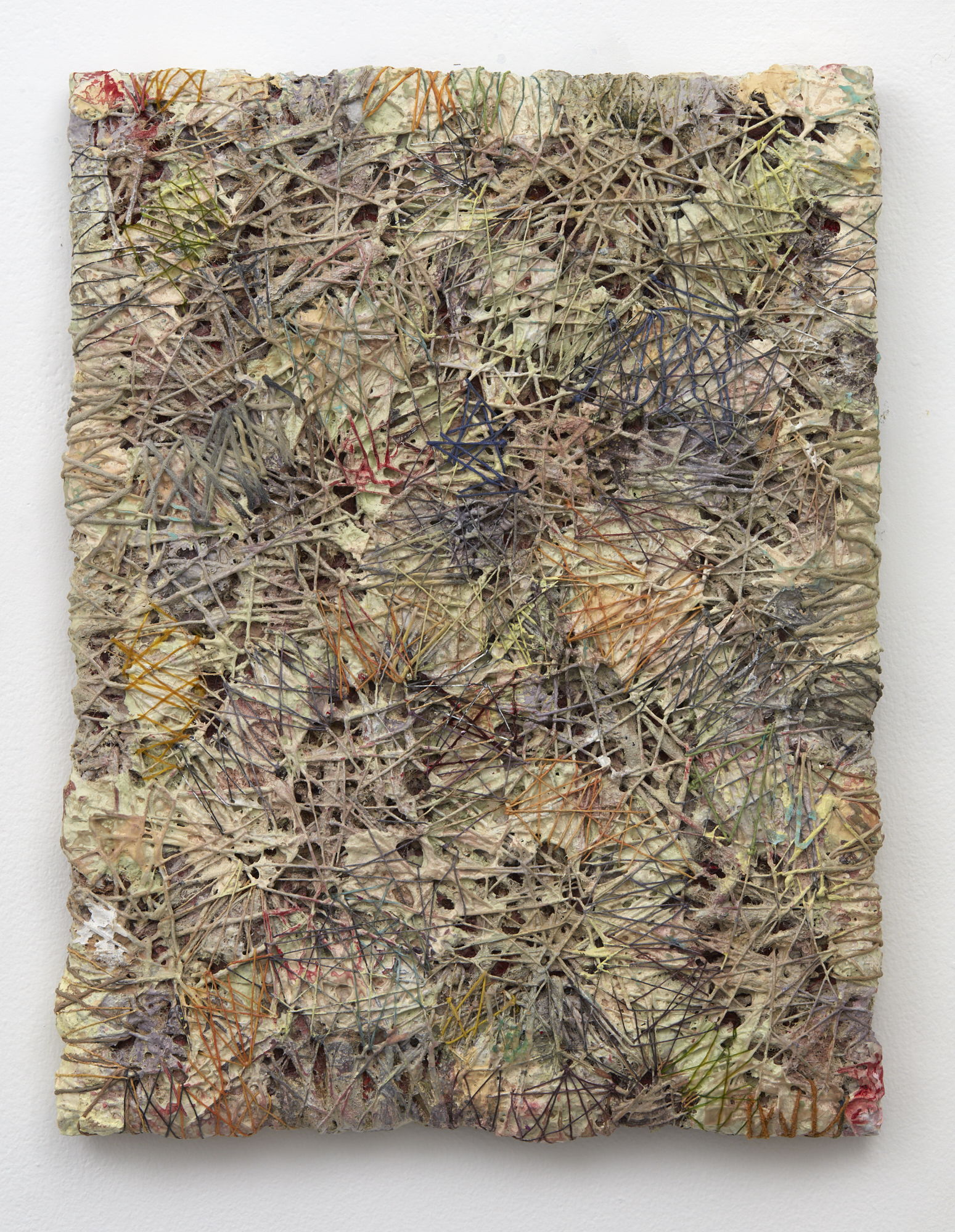 Richard Bryant The Wrenching Scale 22 March - 15 April Comb 2016 acrylic on fabric and twine 420 x 320mm