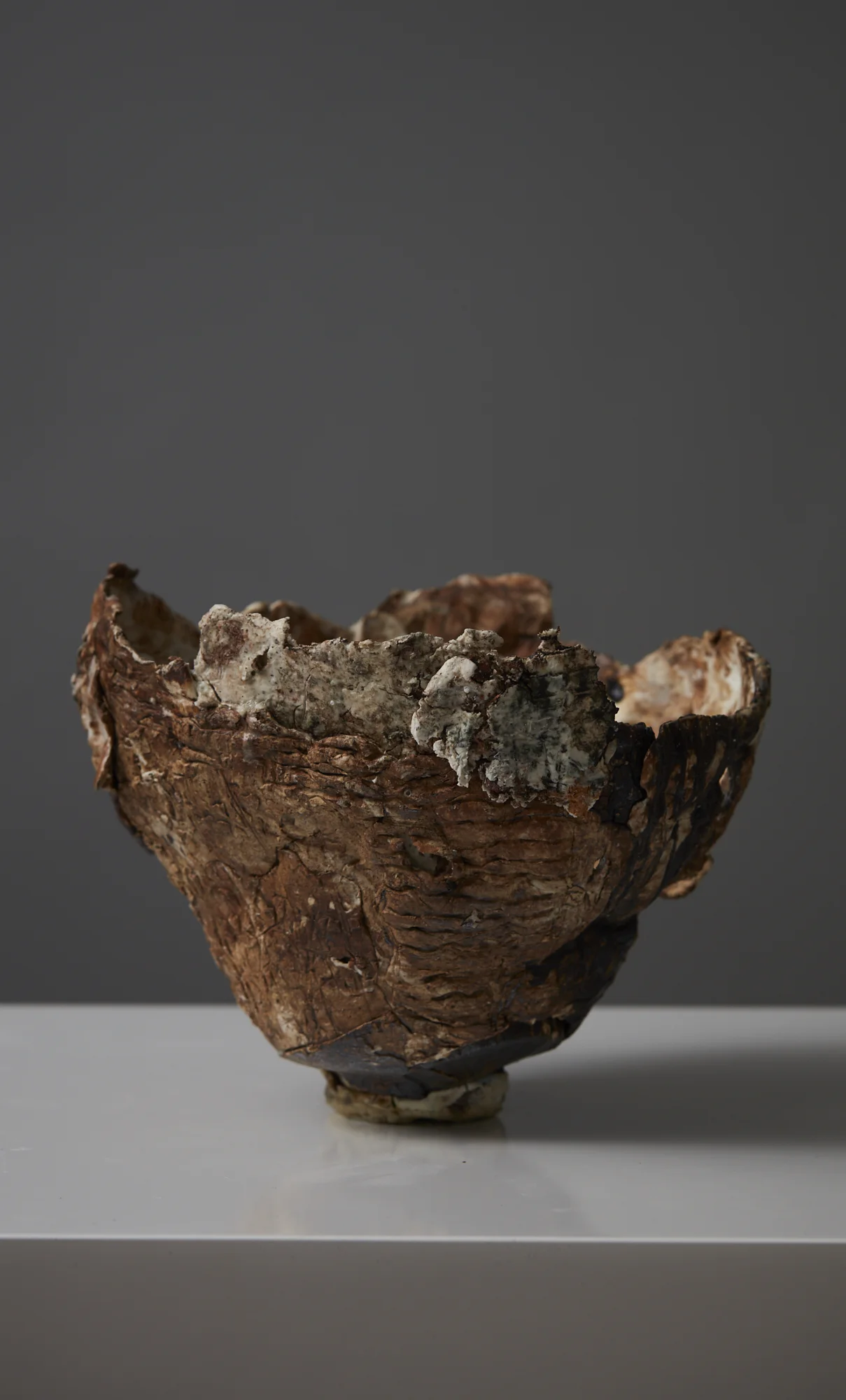 Holey Pot 2016 porcelain, earthenware, ceramic pigment and oxide, glass, beeswax 185 x 240 x 220mm