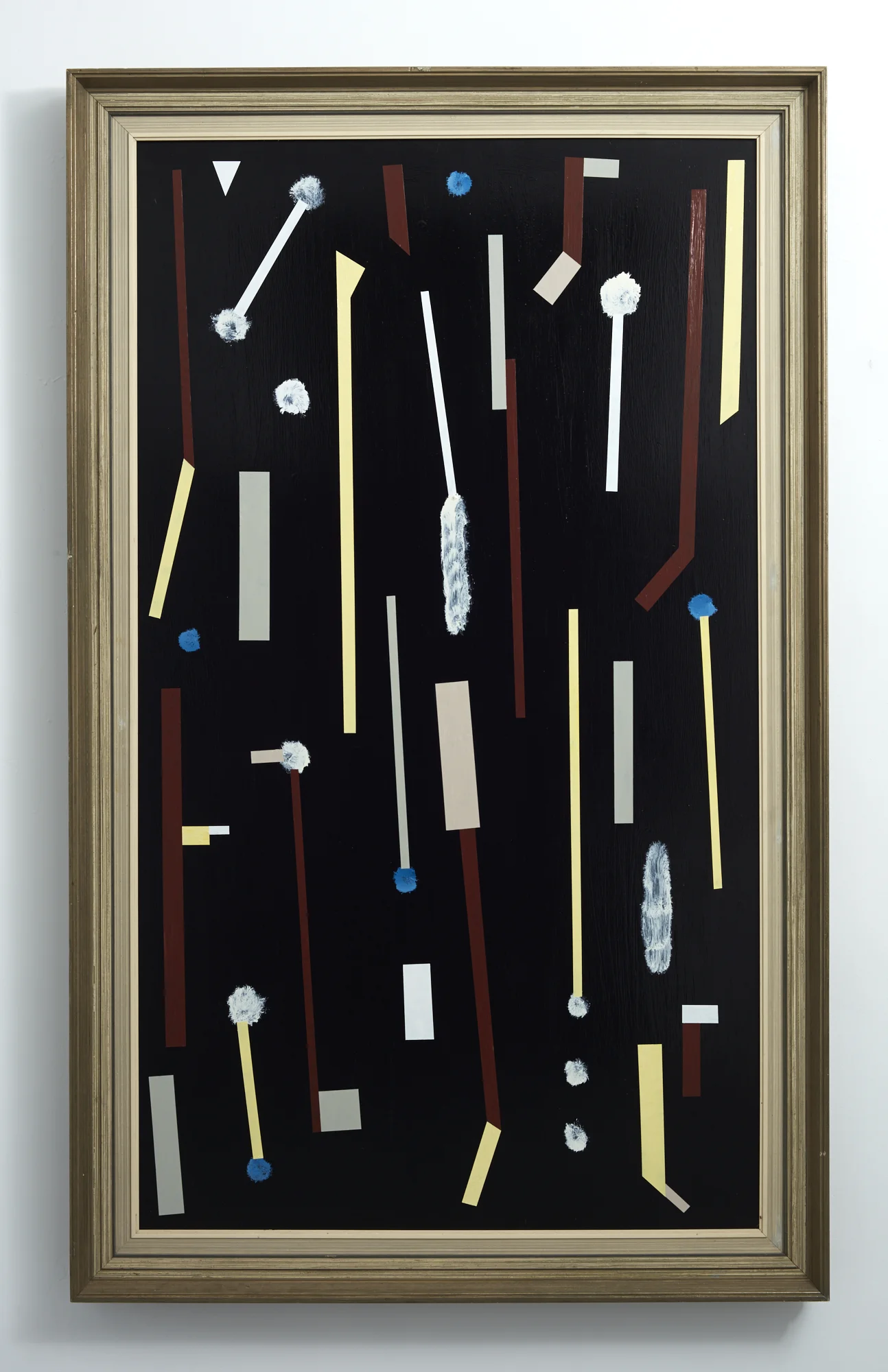 Tony de Lautour Modern Letters 17 May - 10 June Modern Letters 1 2017 oil and acrylic on board in found frame 1580 x 970mm