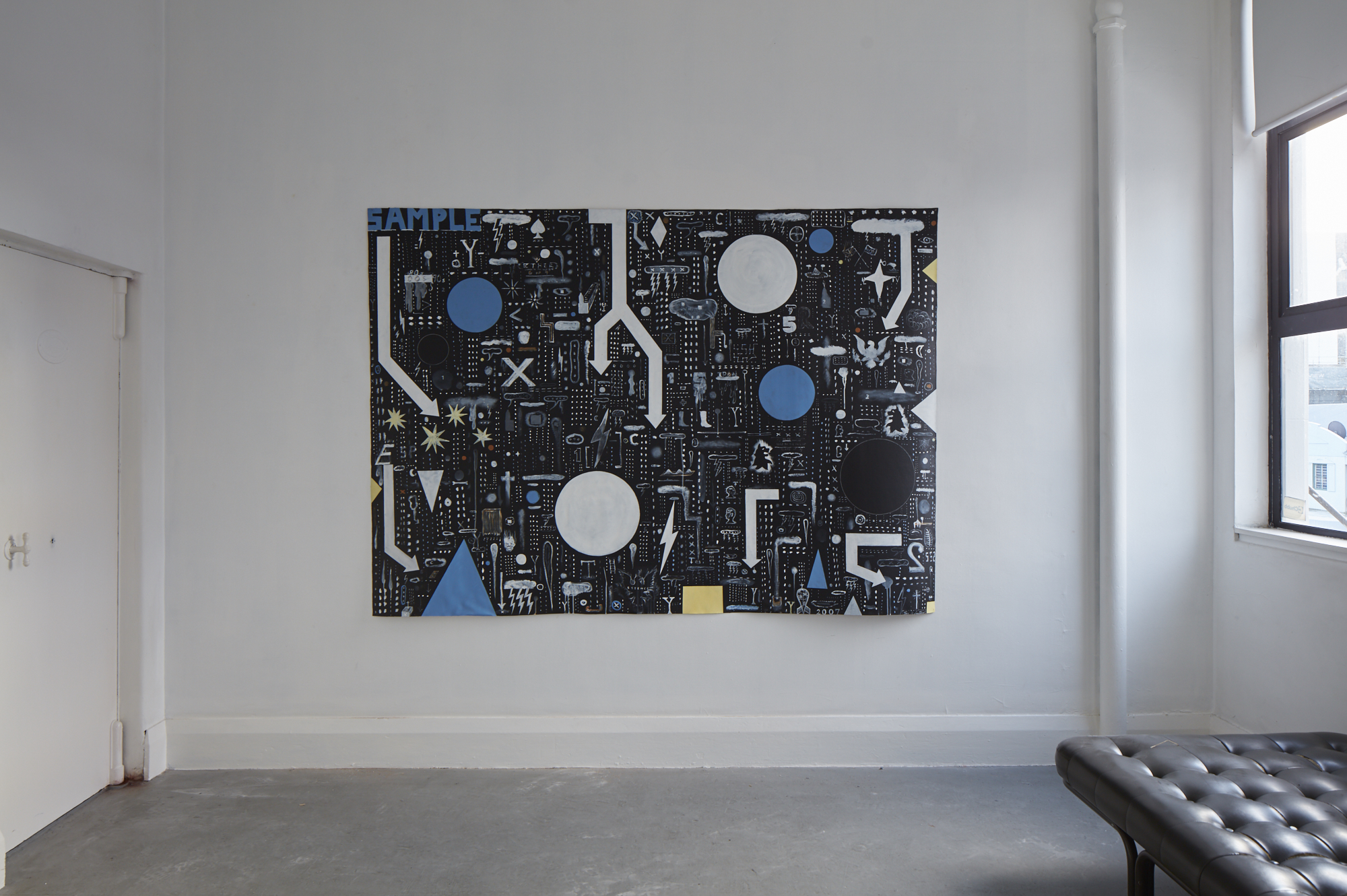 Tony de Lautour Sample 2007 acrylic on unstretched canvas 1530 x 2150mm