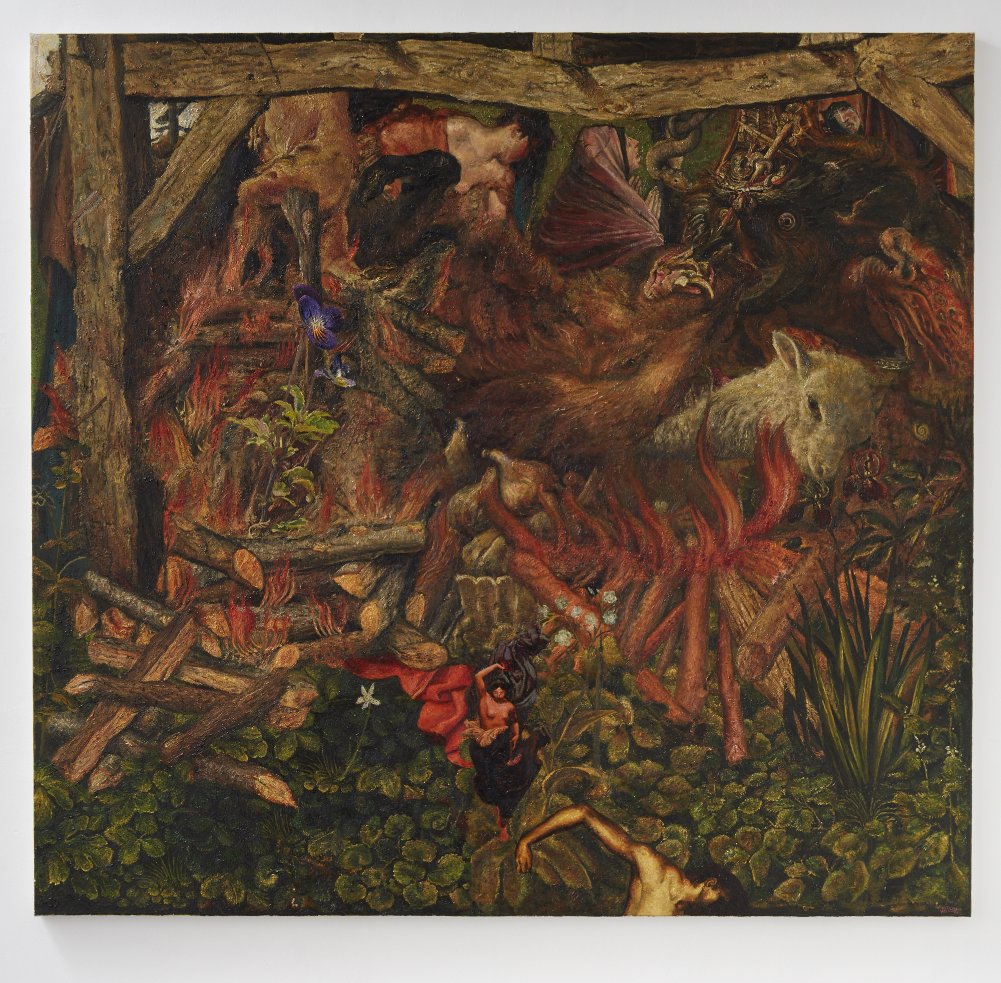 Andrew McLeod & Liz Maw New Paintings 22 July - 16 August Andrew McLeod Garden scene with green and orange 2017 oil on canvas 1505 x 1600mm