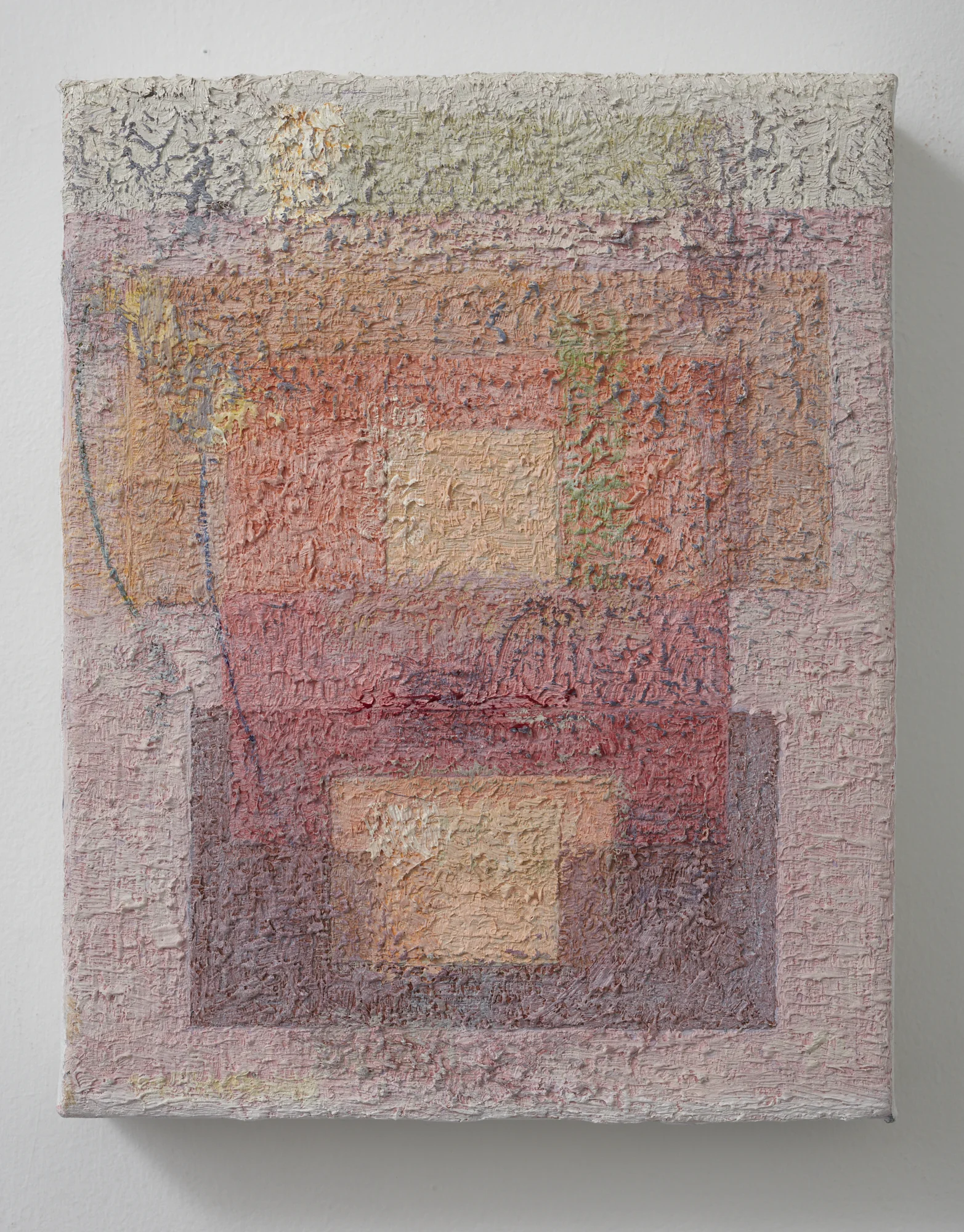 Pink geometric abstraction 2017 oil on canvas 255 x 200mm
