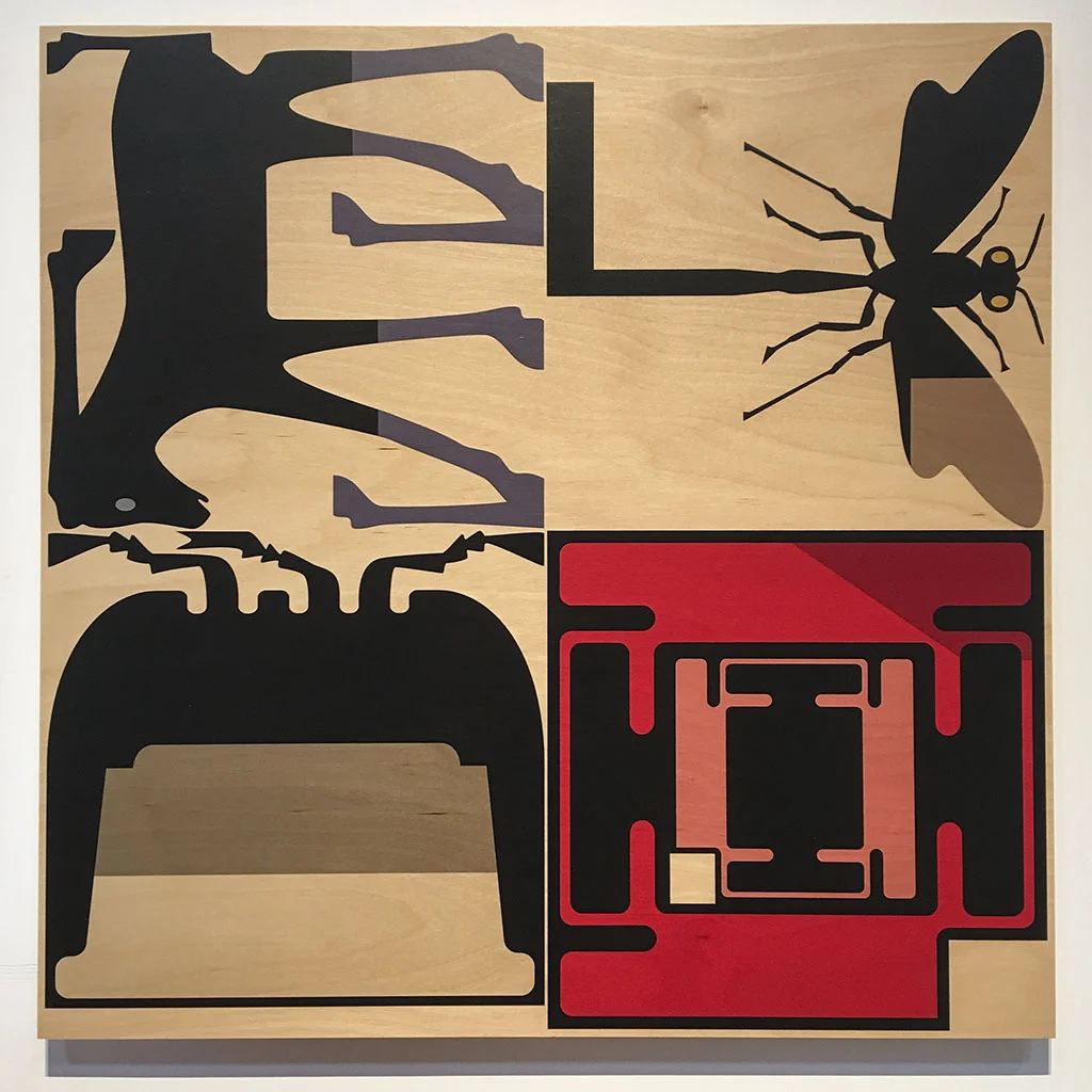 Database J (4598) 2017 UV inkjet on plywood 750 x 750mm