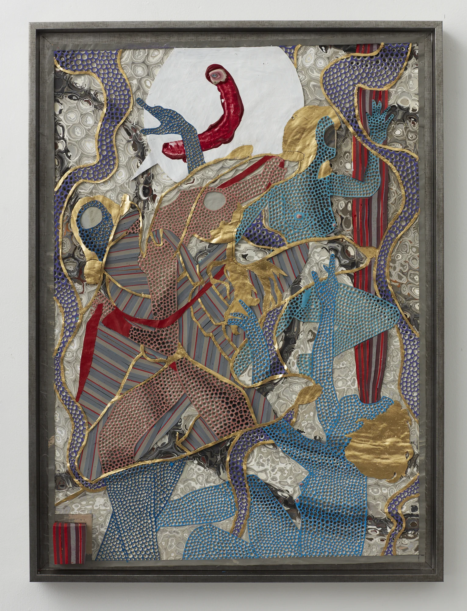 Time Hand 2017 acrylic and gold on canvas 830 x 600mm