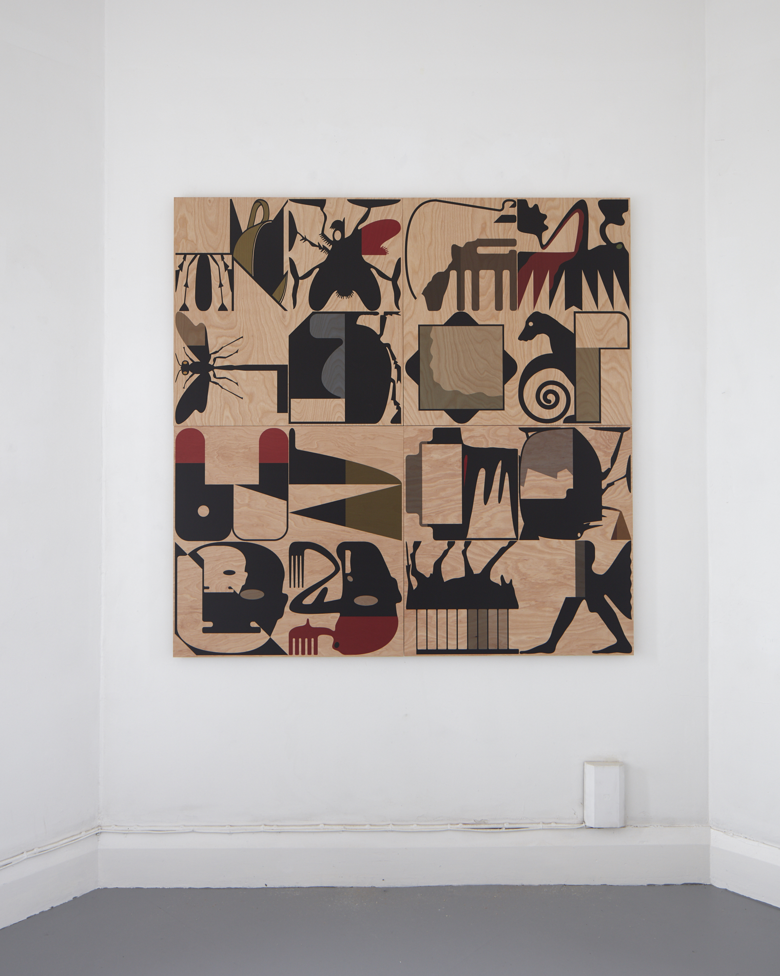 Richard Killeen Database J 19 August - 16 September Database J (4591, 4586, 4582, 4590) 2017 UV inkjet on plywood 1500 x 1500mm