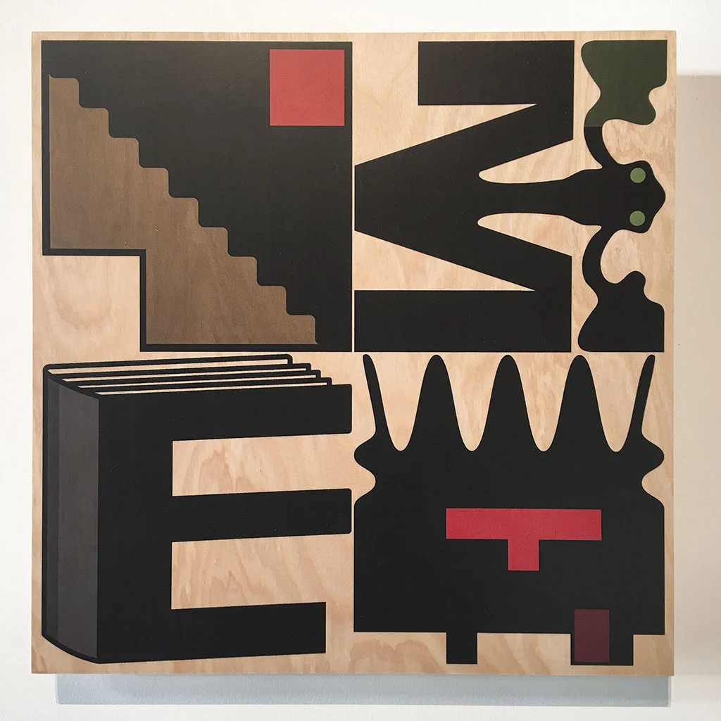 Database J (4568) 2017 UV inkjet on plywood 350 x 350mm