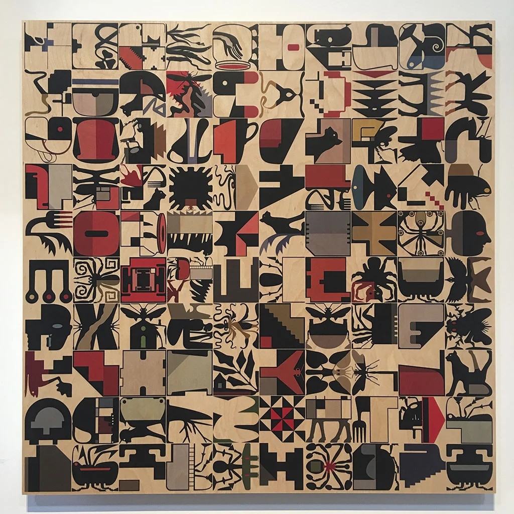 Database J (4596) 2017 UV inkjet on plywood 750 x 750mm