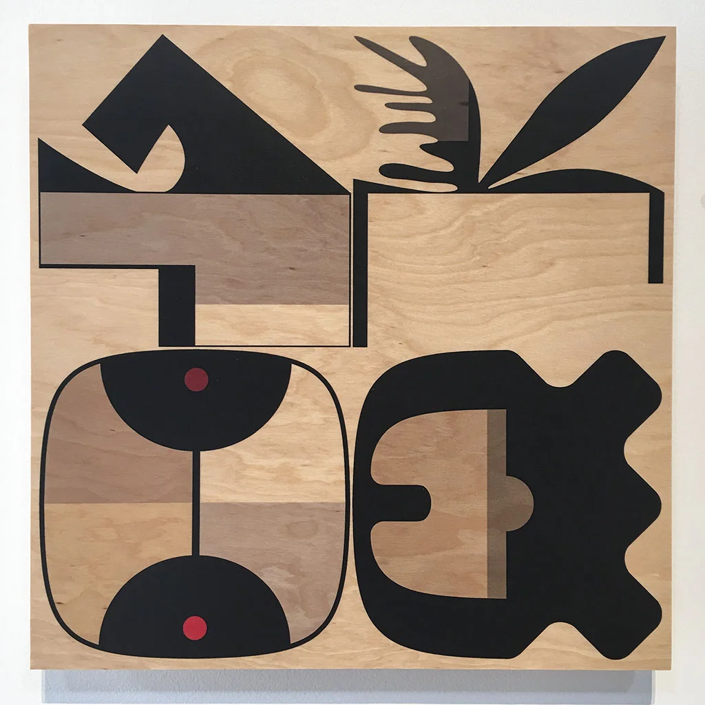 Database J (4602) 2017 UV inkjet on plywood 350 x 350mm