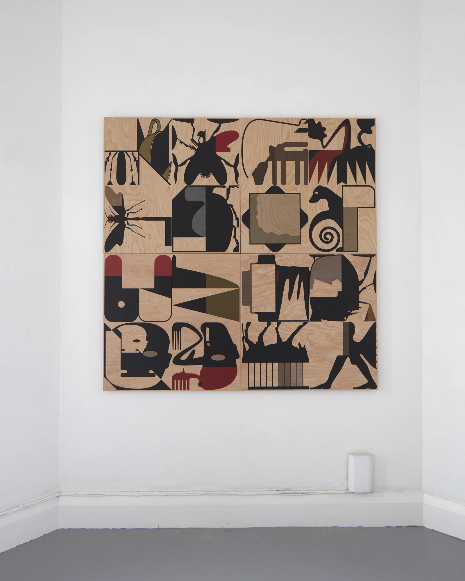 Richard Killeen Database J 19 August - 16 September Database J (4591, 4586, 4582, 4590) 2017 UV inkjet on plywood 1500 x 1500mm
