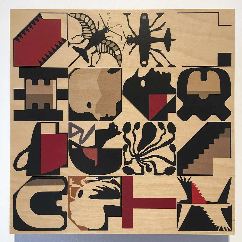 Database J (4606) 2017 UV inkjet on plywood 350 x 350mm