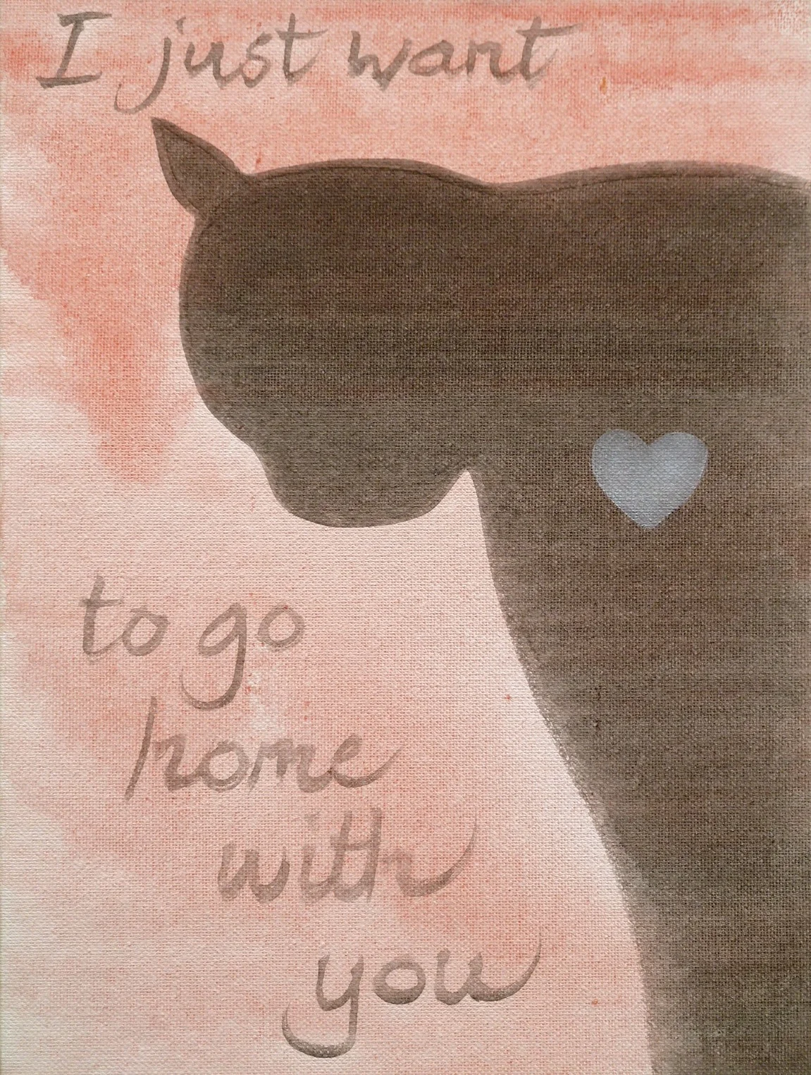   Going Home  2001-2017 acrylic on canvas board 303 x 227mm 