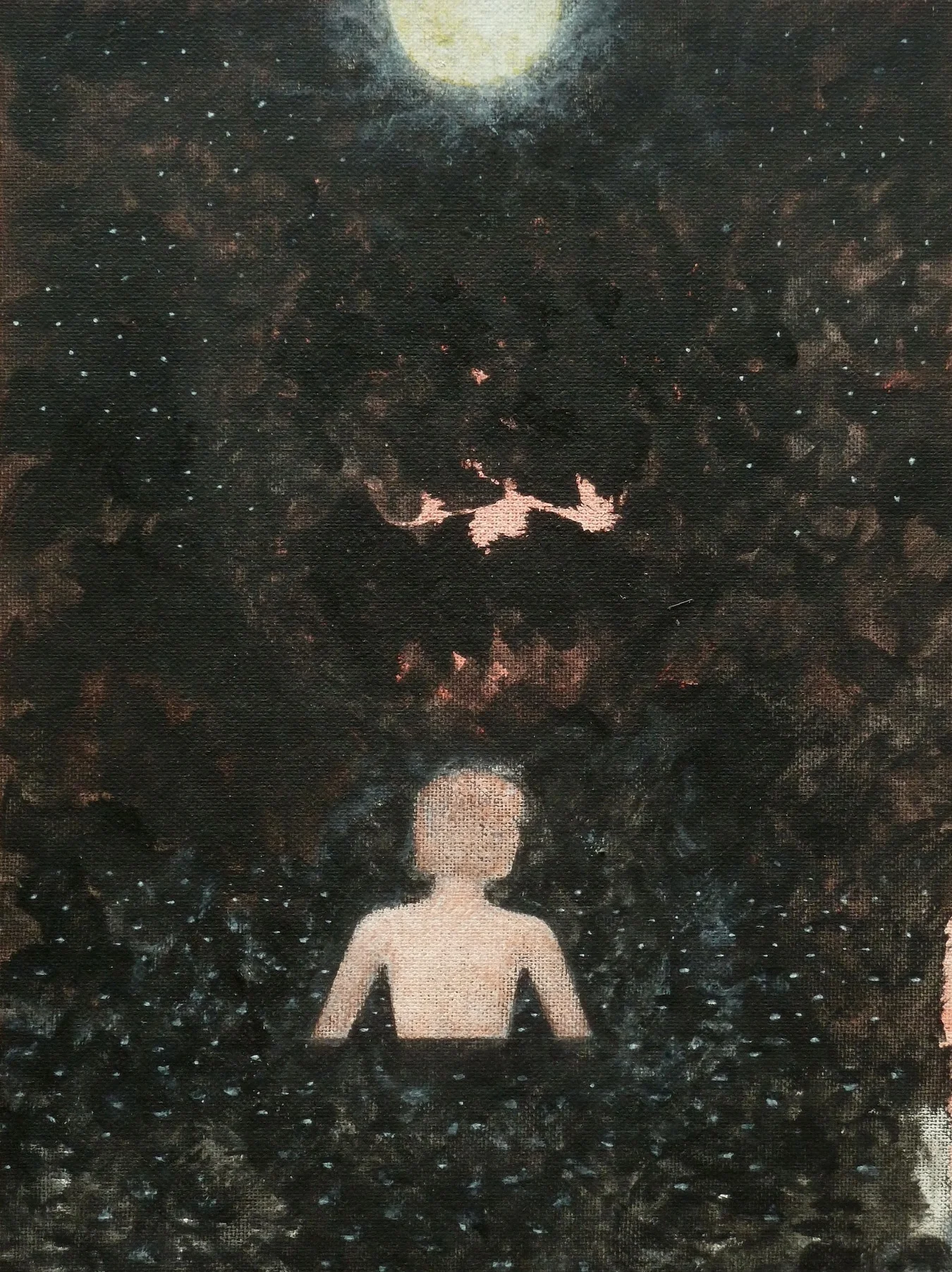   The Dark Wave  2017 acrylic on canvas board 302 x 226mm 