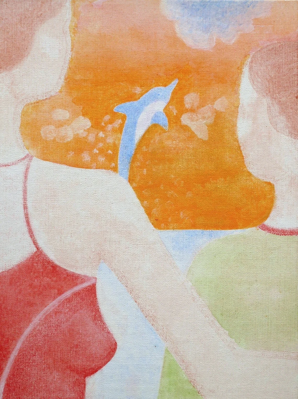 The Leaping 2017 acrylic on canvas board 406 x 305mm