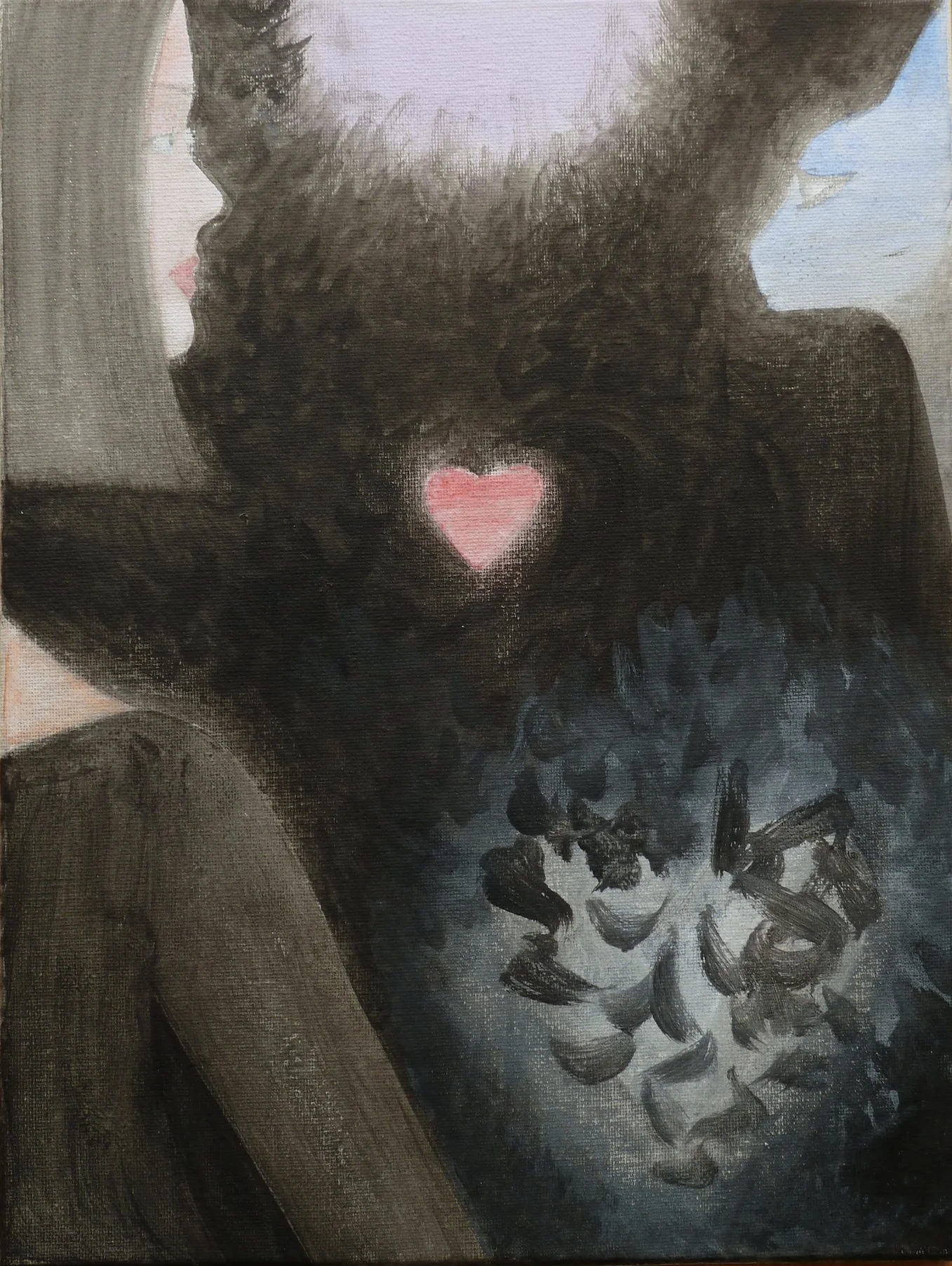   Without Words  2017 acrylic on canvas 400 x 300mm    