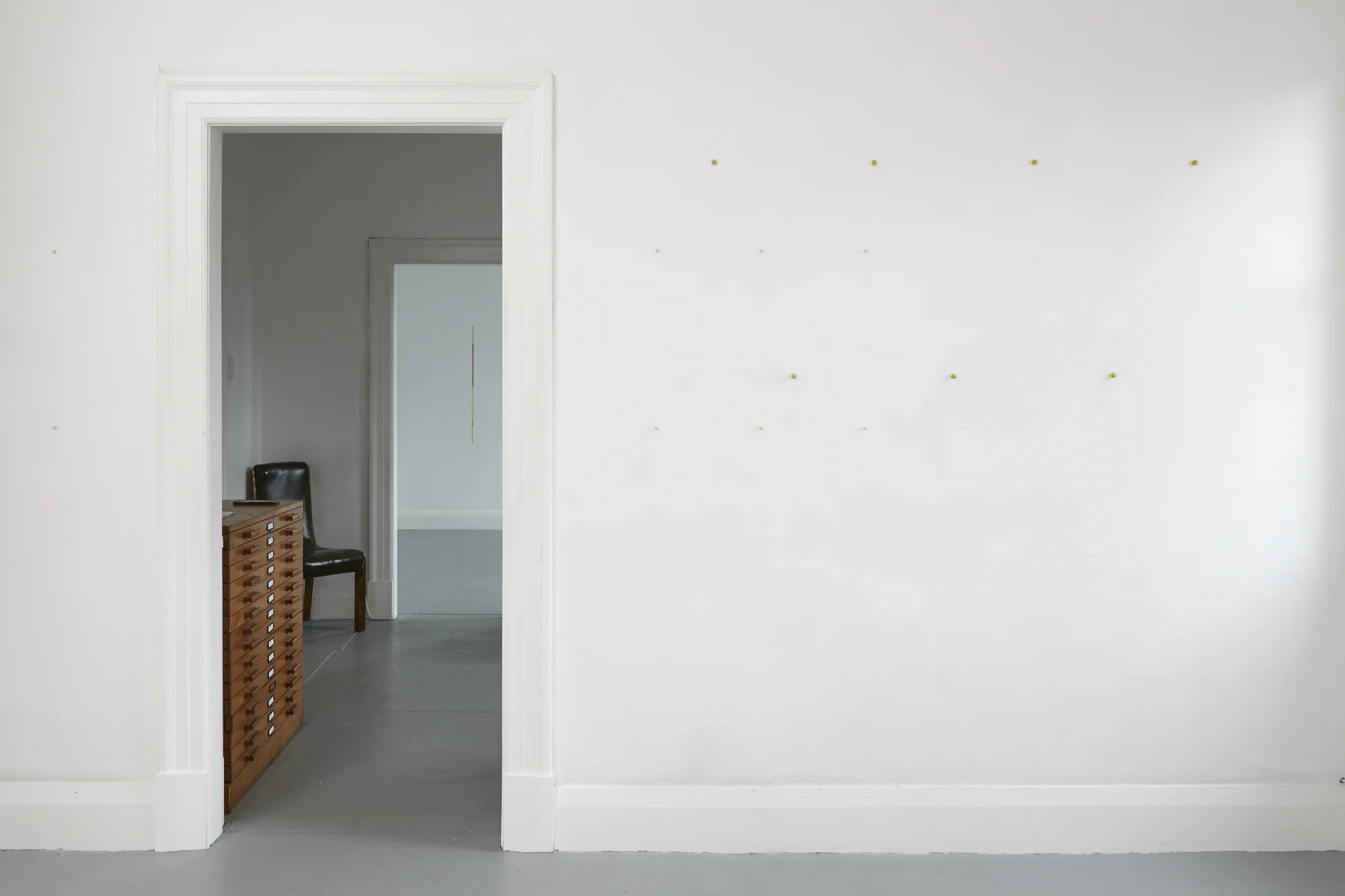 Patrick Lundberg No title 2017 acrylic, pencil and varnish on wood dimensions variable (15 Parts)