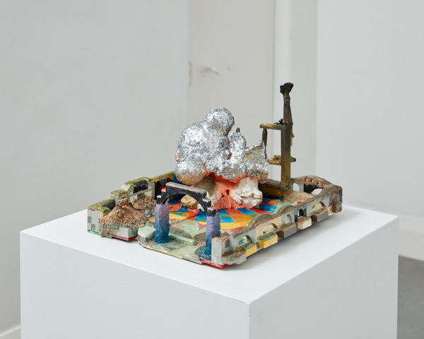 Suji Park The first kite 7 March - 31 March 2018 Suji Park and Sim Jung Kim Private Ruin Relic 2018 pigment, paint medium, epoxy clay, paper clay, plaster, plastic, Lego 200 x 250 x 350mm