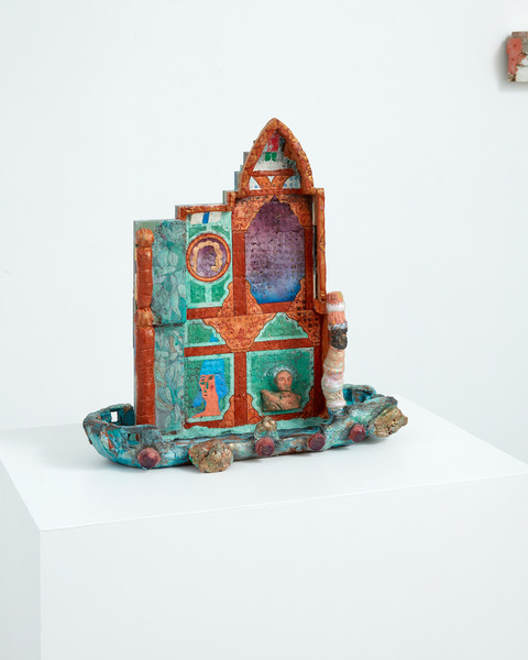 Suji Park and Sim Jung Kim Noah’s Banya 2018 pigment, paint medium, epoxy clay, plaster, Lego 420 x 420 x 140mm