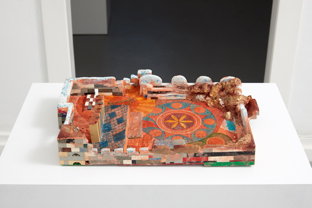 Suji Park and Sim Jung Kim Private Ruin I 2018 pigment, paint medium, epoxy clay, plaster, Lego 70 x 330 x 440mm