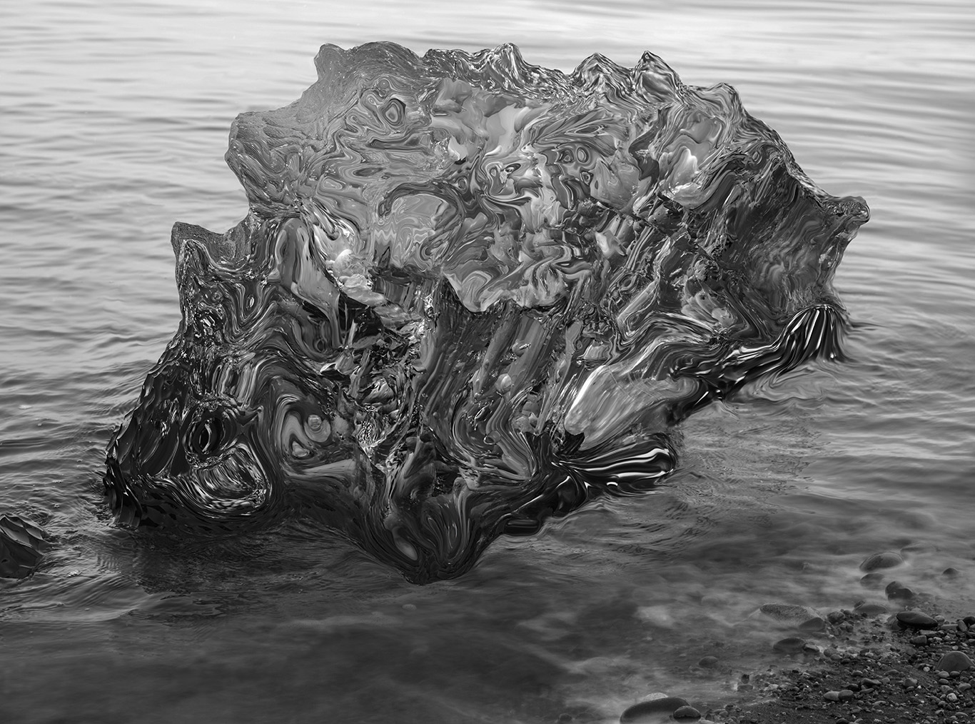 Fishrock 2018 chromira on metallic, edition of 3 + 1 AP 705 x 950mm