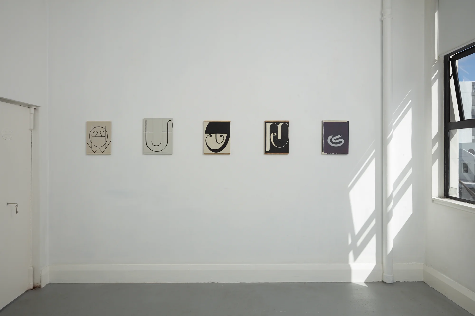 Install view: How? , Tuf , Untitled , M and e and Admirer