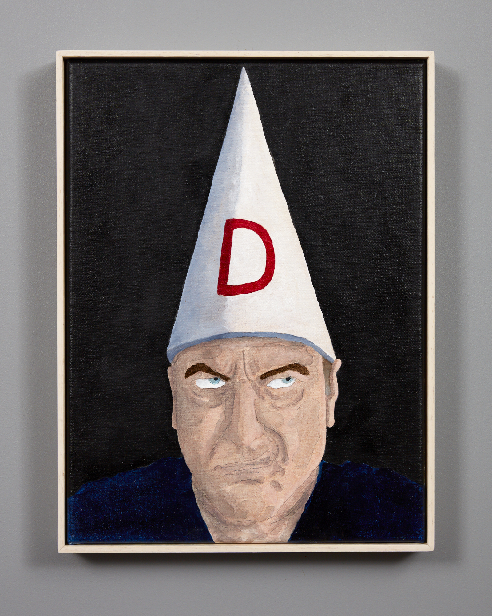 Dunce 2017 oil, watercolour and coloured pencil on linen 400 x 300mm