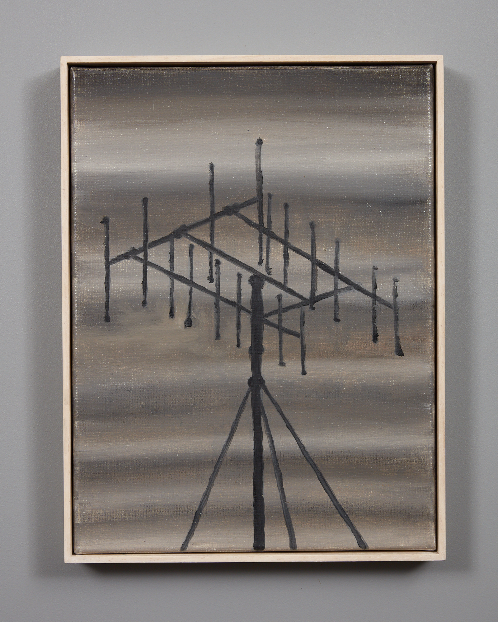 Interference 2018 oil, watercolour and coloured pencil on linen 400 x 300mm