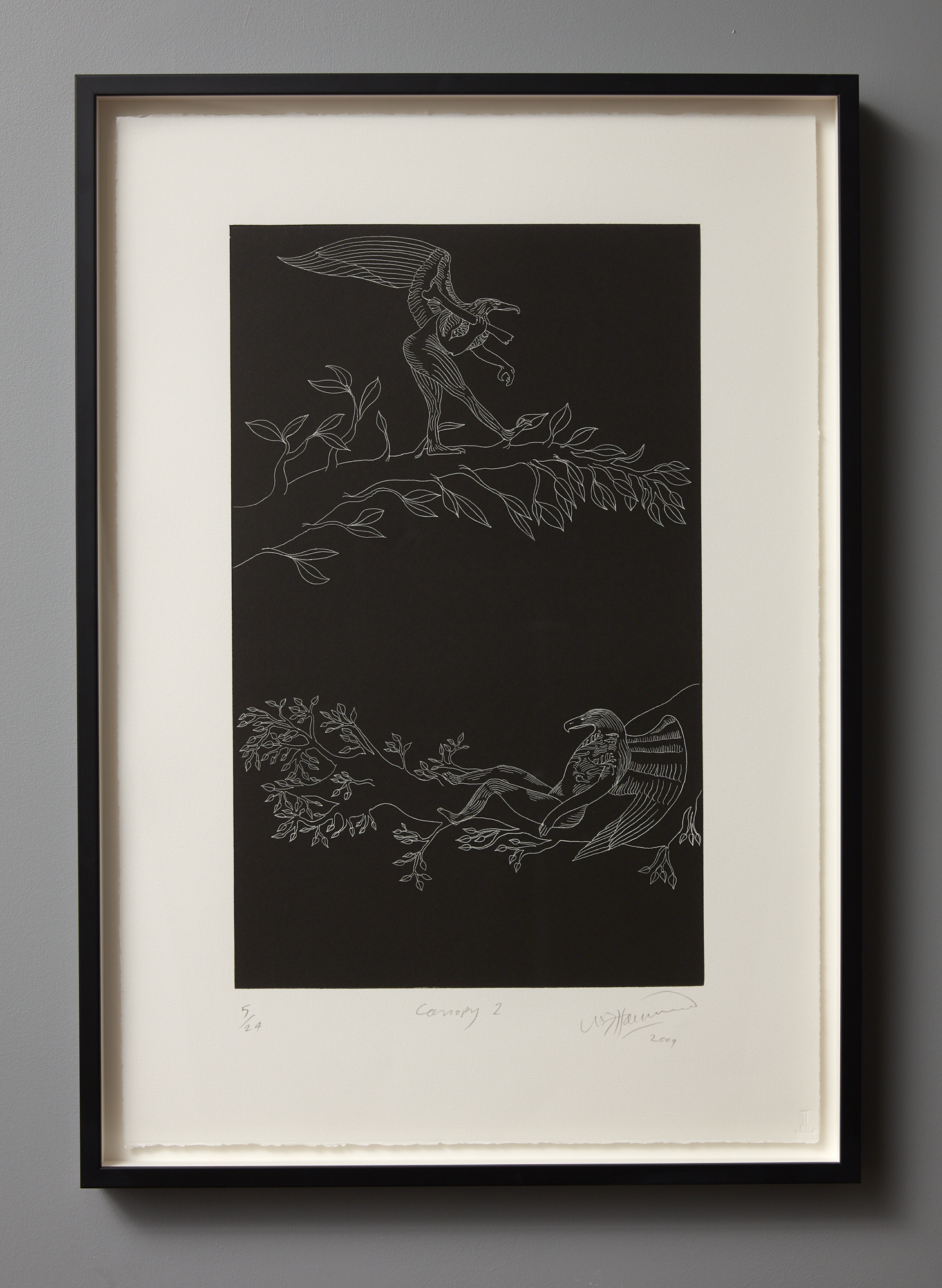 Bill Hammond Canopy 2 2009 etching, edition of 24 660x 440mm