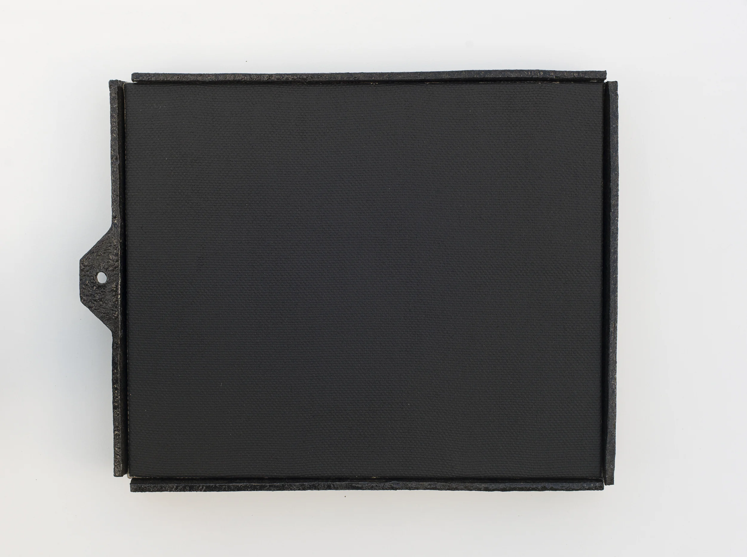 Jake Walker 0074 2018 acrylic on linen, glazed stoneware frame 405 x 510mm