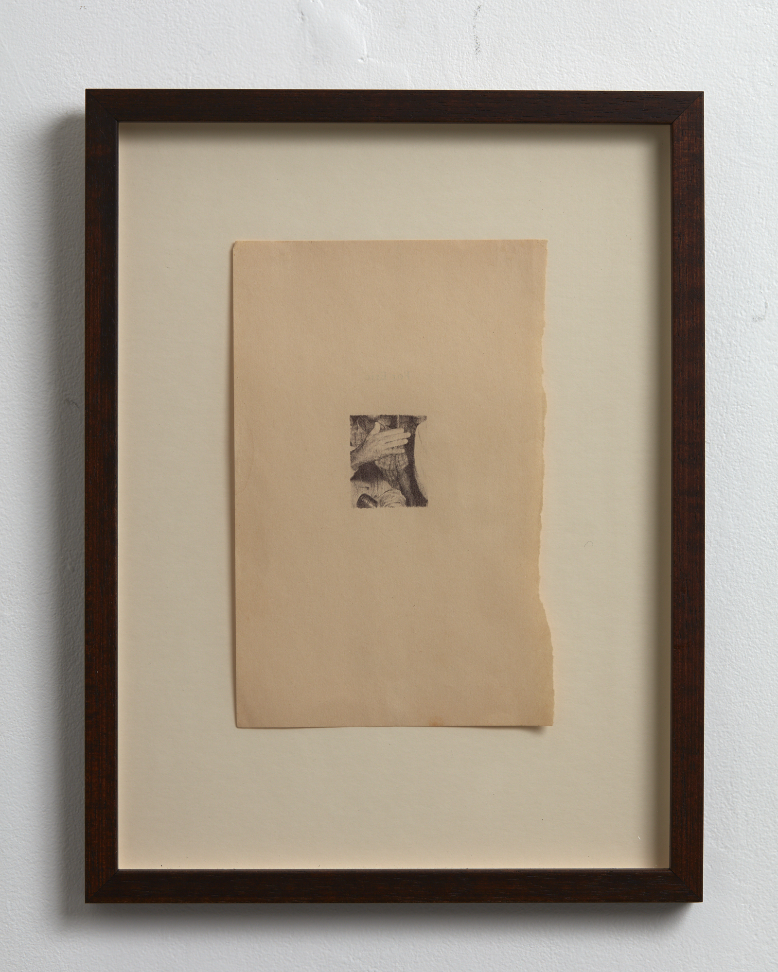 John Ward Knox No title IV 2012 biro on found paper 325 x 250mm (framed)
