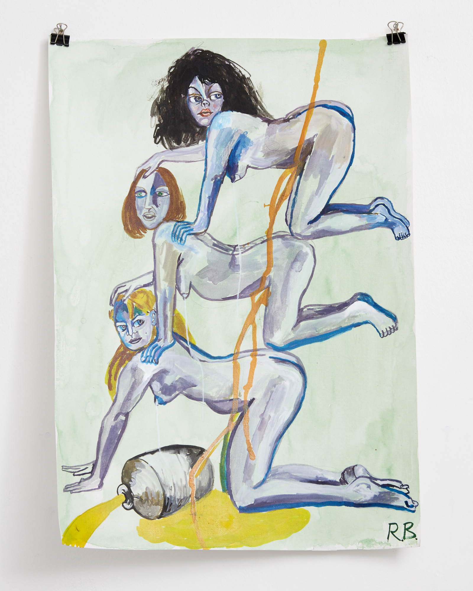 Rea Burton Untitled I 2018 acrylic and ink on paper 420 x 300mm