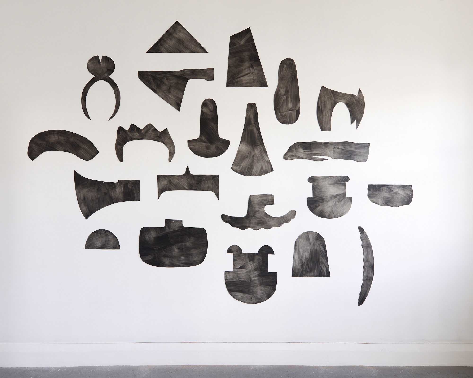 Richard Killeen Tools and Weapons 1981 alkyd on 1.2 aluminium 21 pieces, dimensions variable