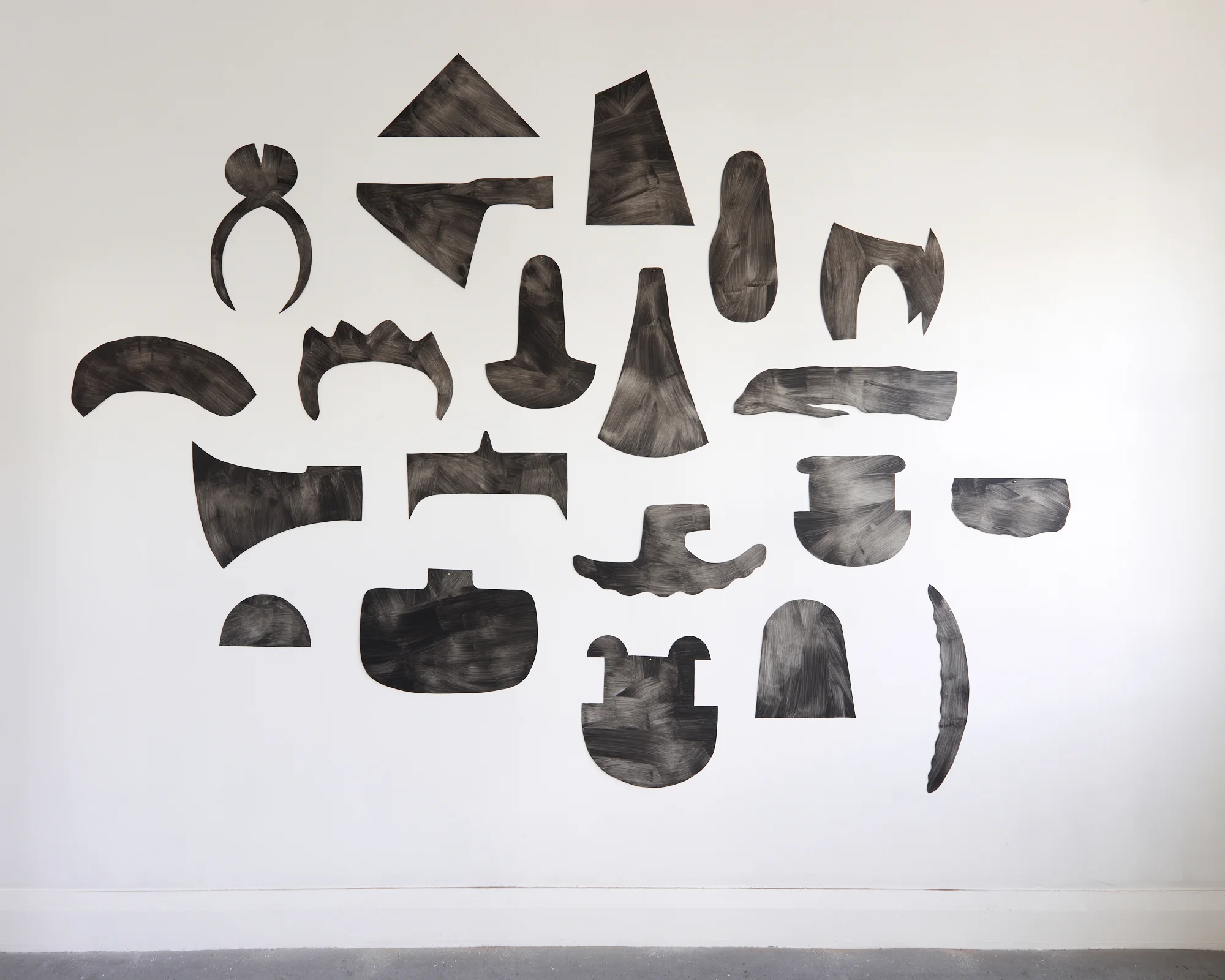 Richard Killeen Tools and Weapons 1981 alkyd on 1.2 aluminium 21 pieces, dimensions variable
