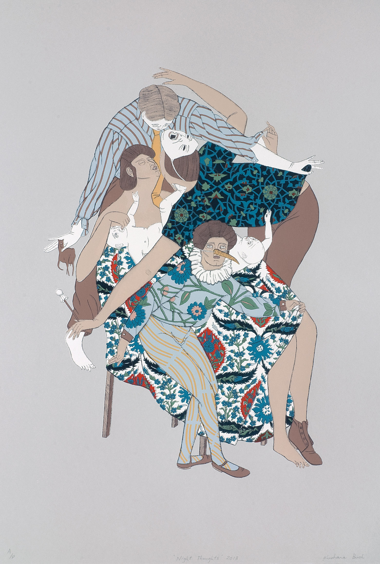 Kushana Bush Night Thoughts 2013 silkscreen print, edition of 30 560 x 375mm