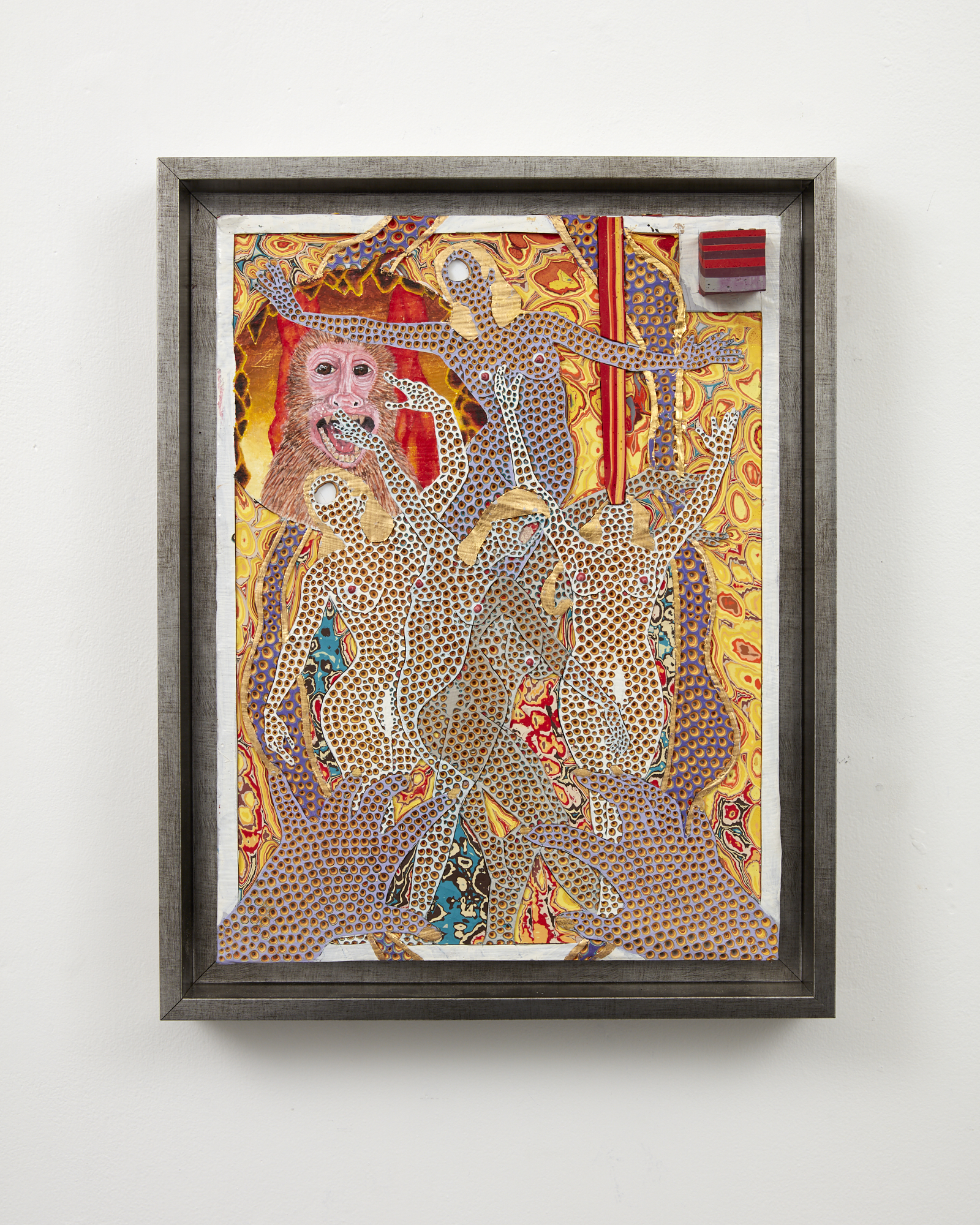 Dance Watcher 2018 acrylic and gold on canvas 400 x 300mm