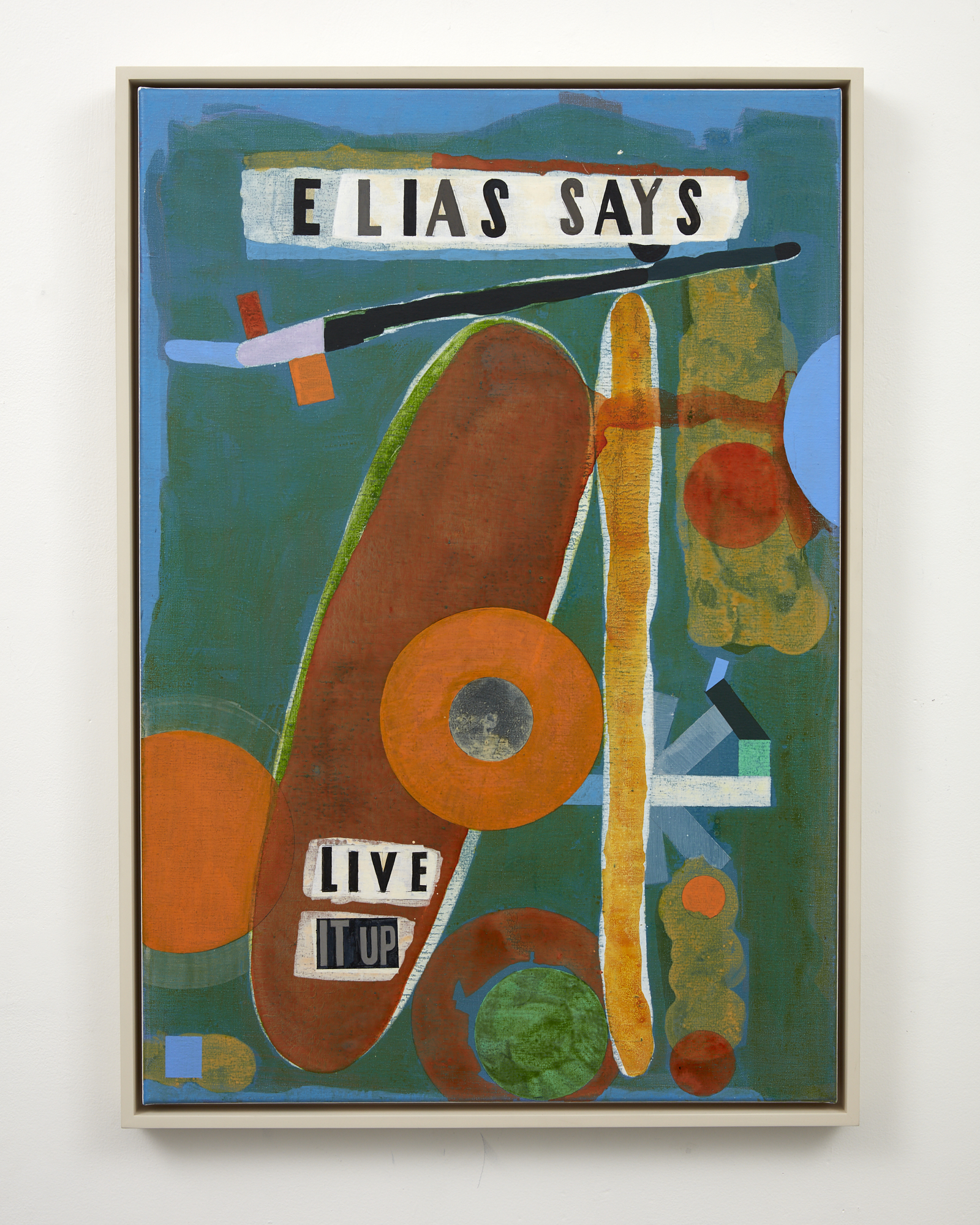 Elias Says 2018 acrylic on canvas 800 x 550mm