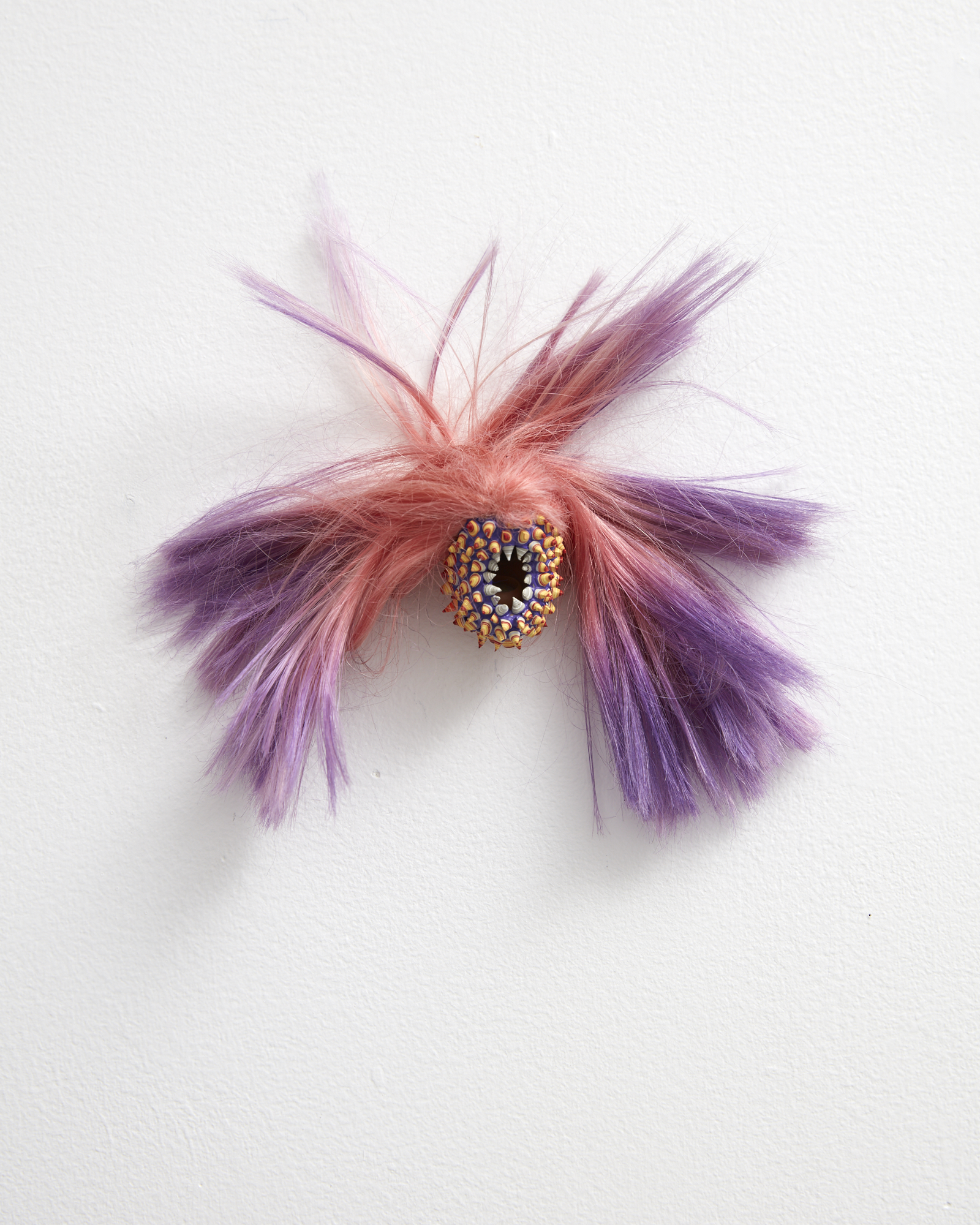 Witch Head 2018 acrylic, found object dimensions variable