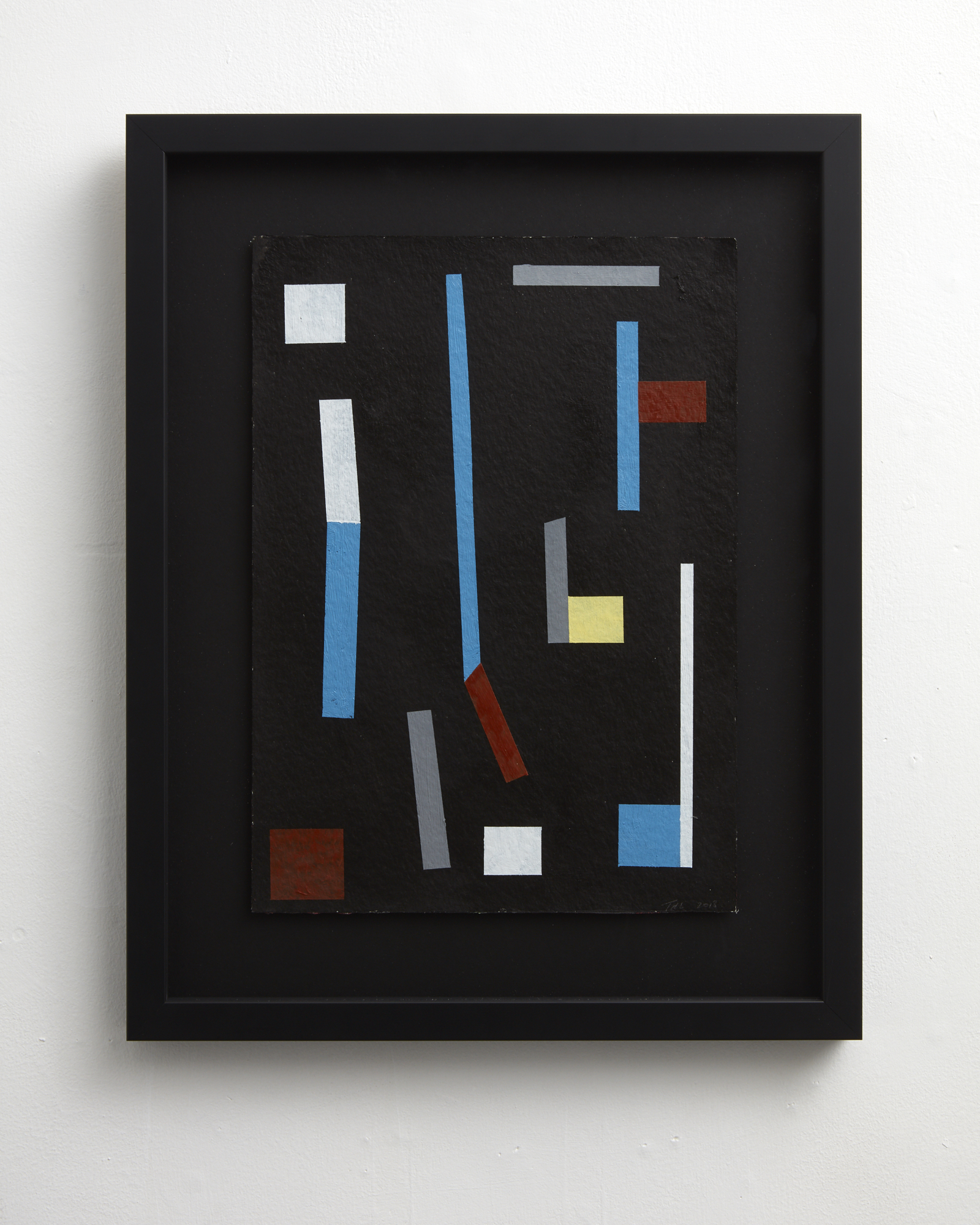 Modern Letters 1 2018 oil and acrylic on paper 355 x 255mm